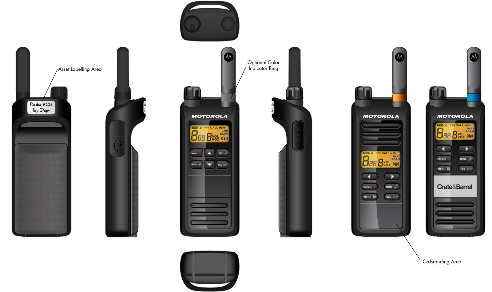 industrial design，electronic product，Handheld device，communication，walkie-talkie，Motorola，