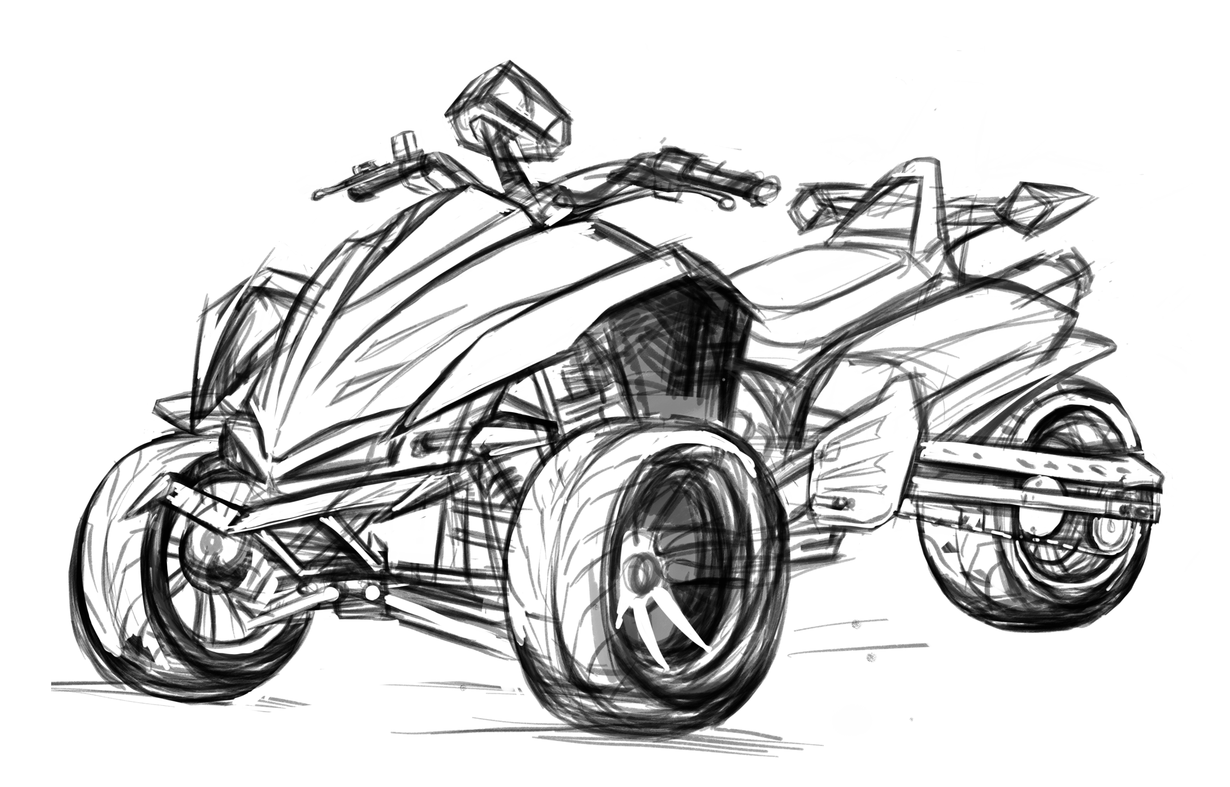 Hand-painted beach motorcycle，