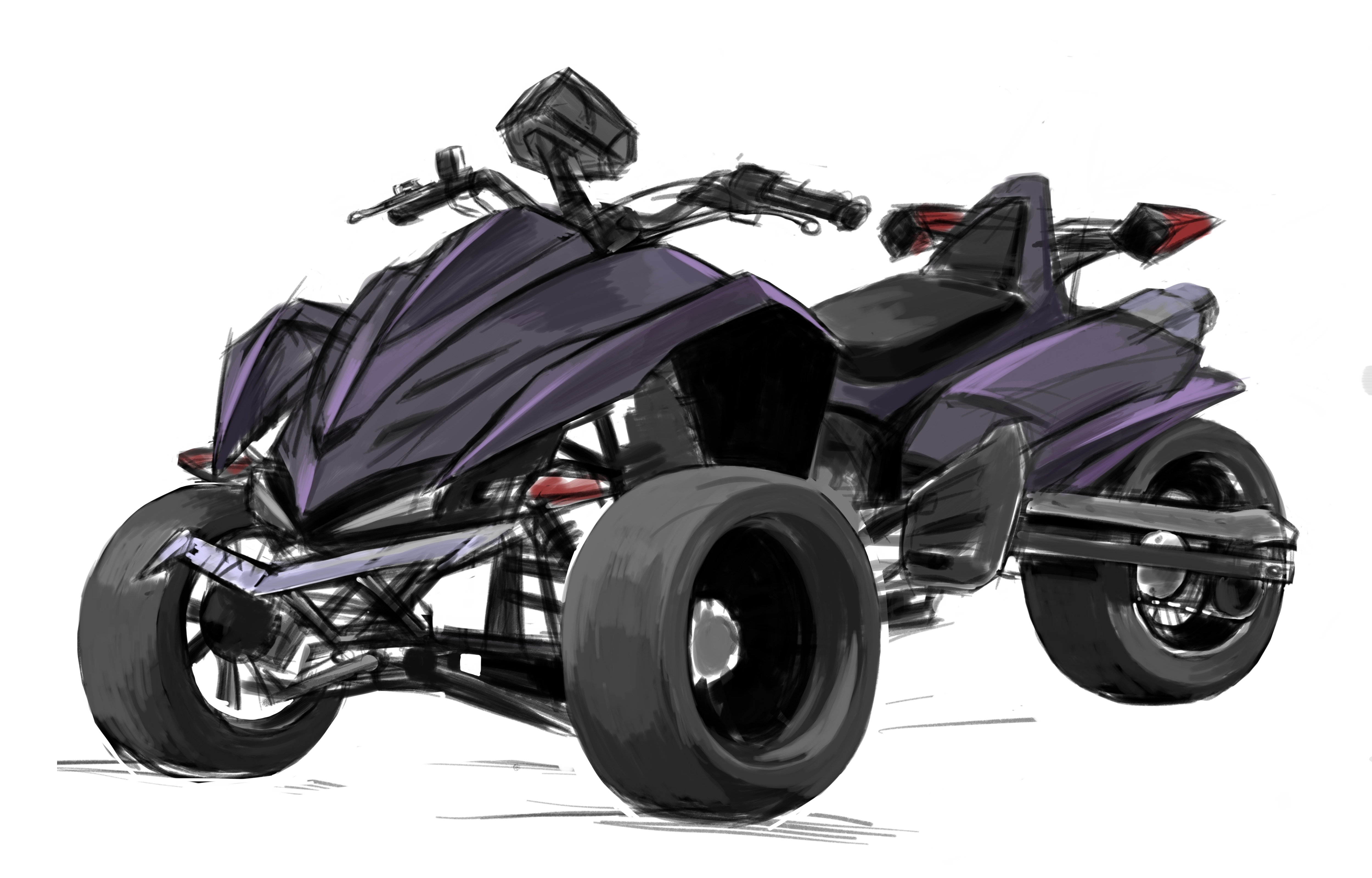 Hand-painted beach motorcycle，