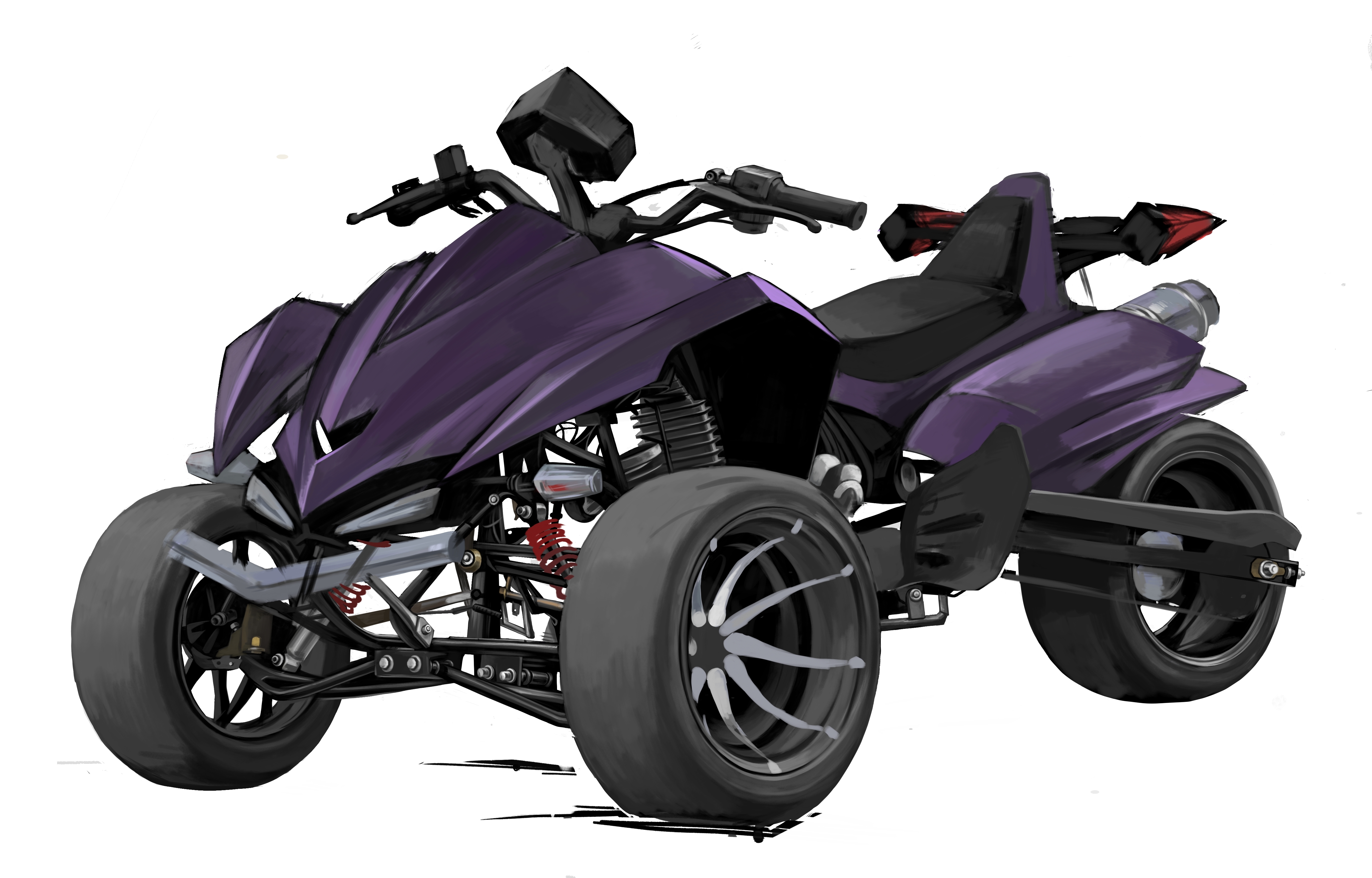 Hand-painted beach motorcycle，