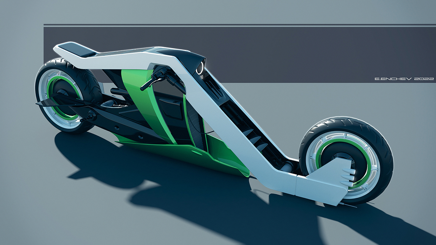 motorcycle，conceptual design，Futurism，racing，