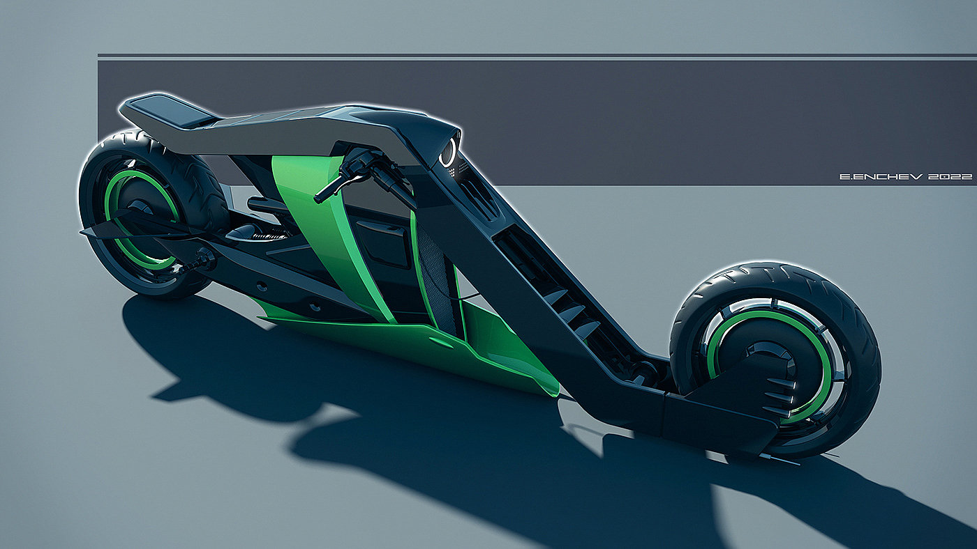 motorcycle，conceptual design，Futurism，racing，