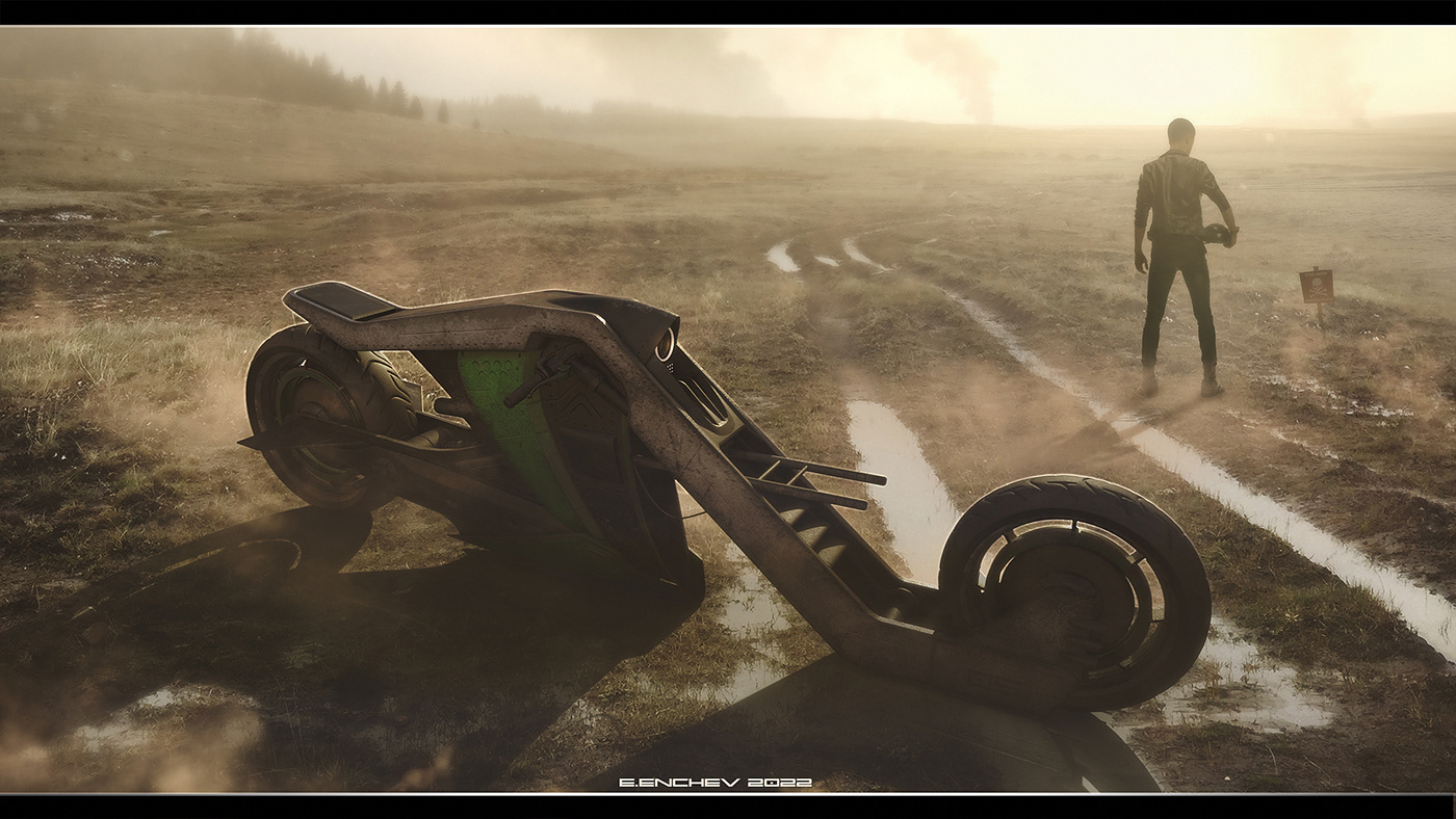 motorcycle，conceptual design，Futurism，racing，