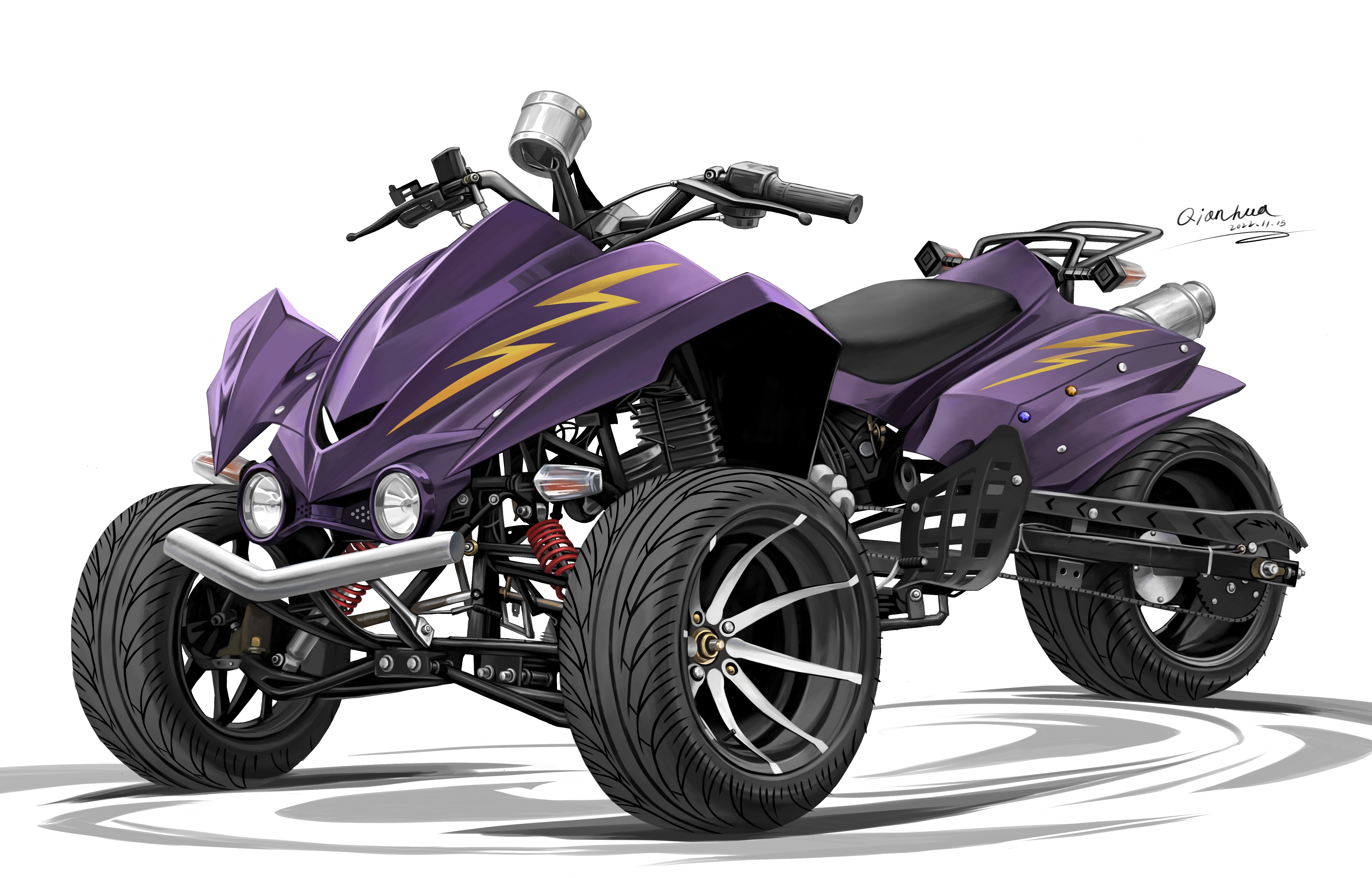 Hand-painted beach motorcycle，