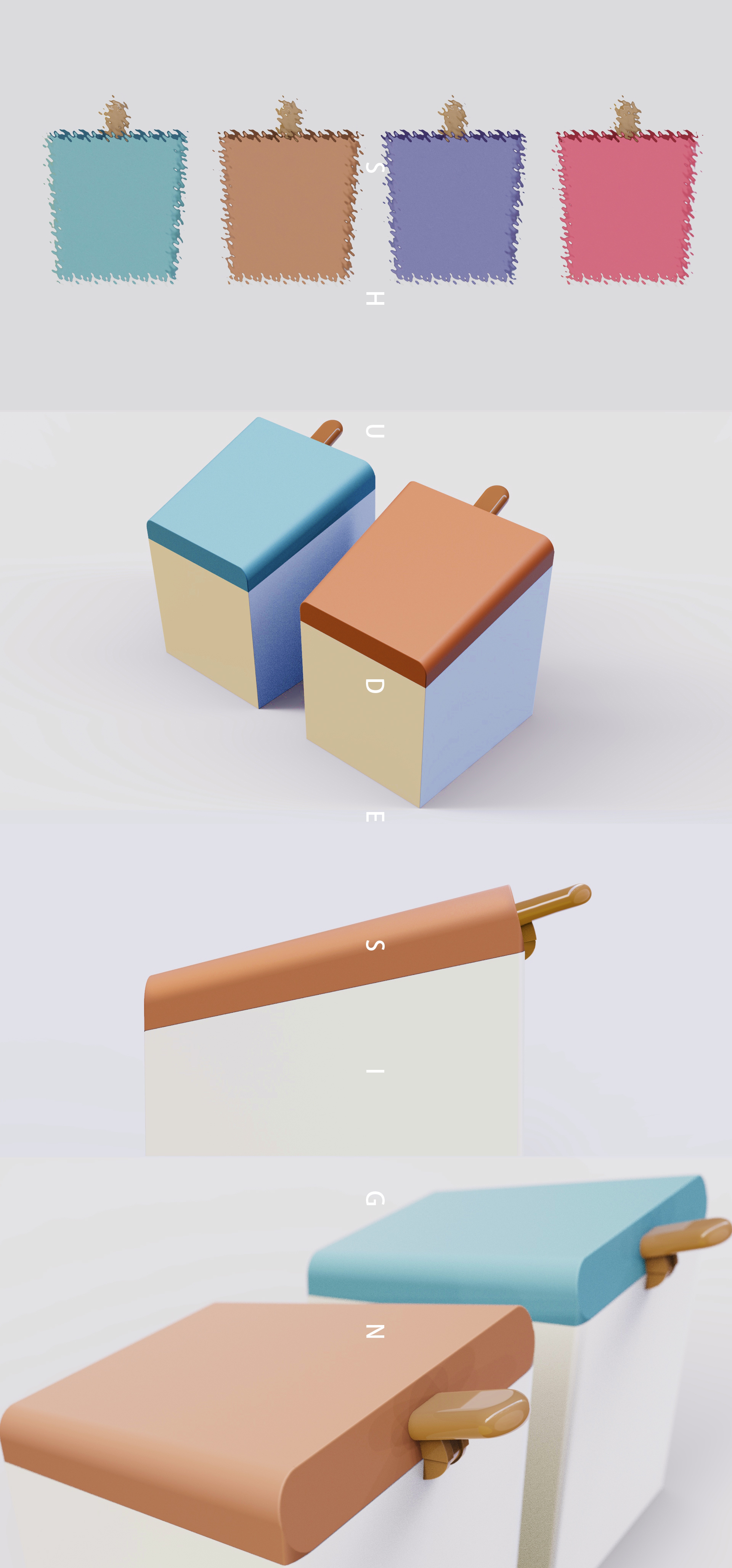 Seasoning box, block shape, seasoning jar，