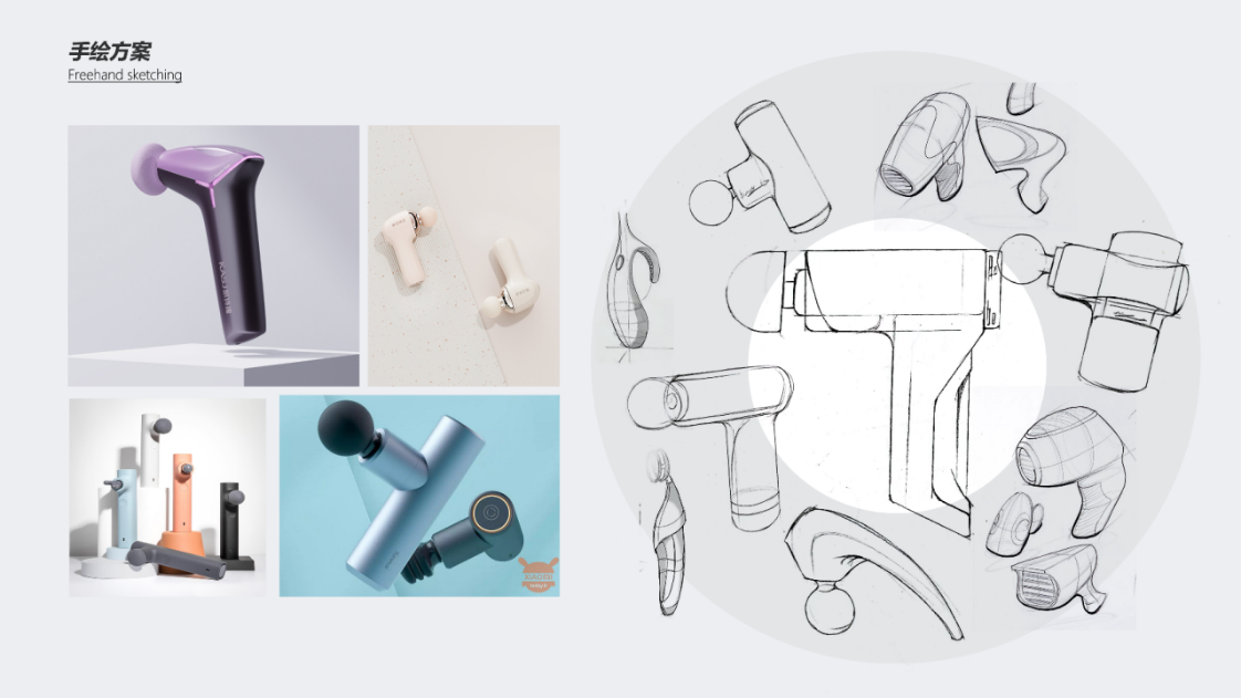 industrial design，product design，sample reels，Fascia gun，