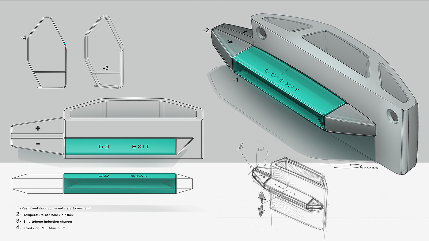 automobile，concept，future，Hand drawn，renault，