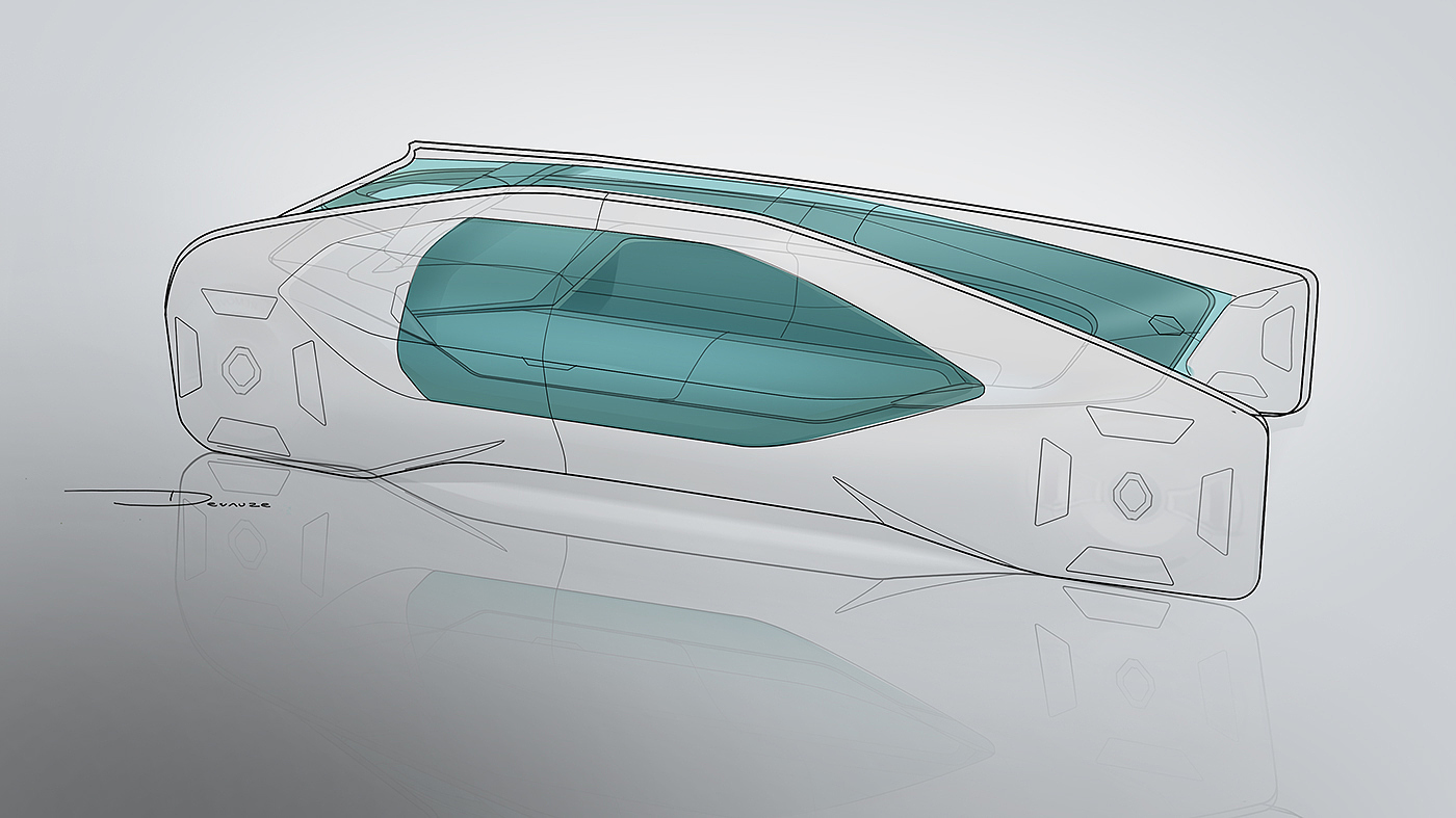 automobile，concept，future，Hand drawn，renault，