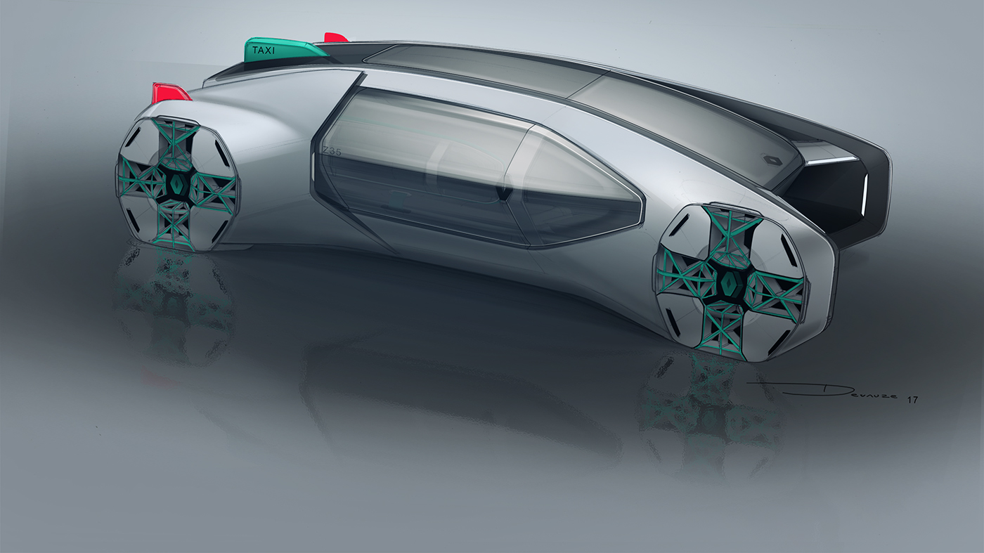 automobile，concept，future，Hand drawn，renault，