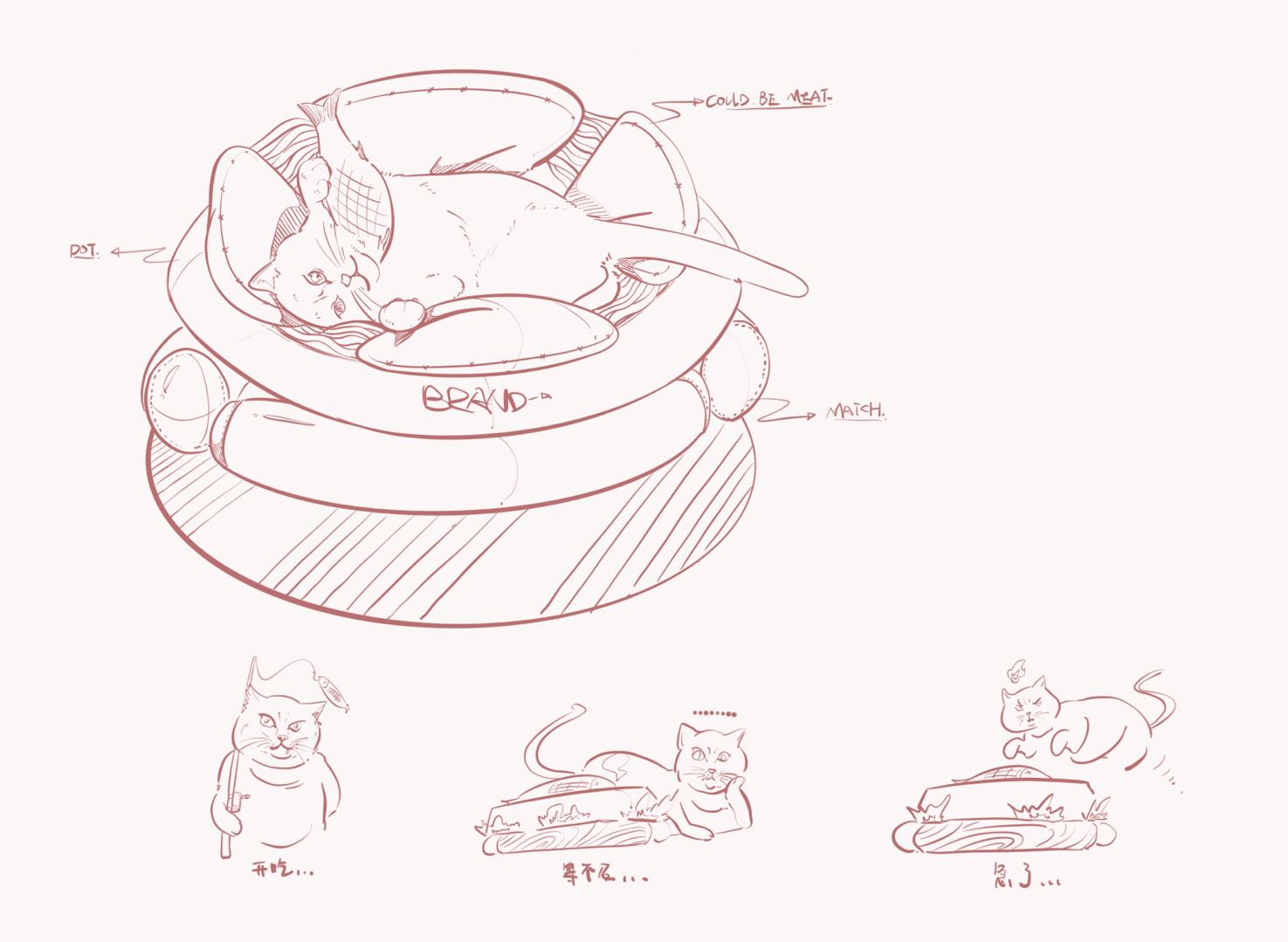 Hand drawn，Ubee ，Illustration，style，original，XIFENFEN，