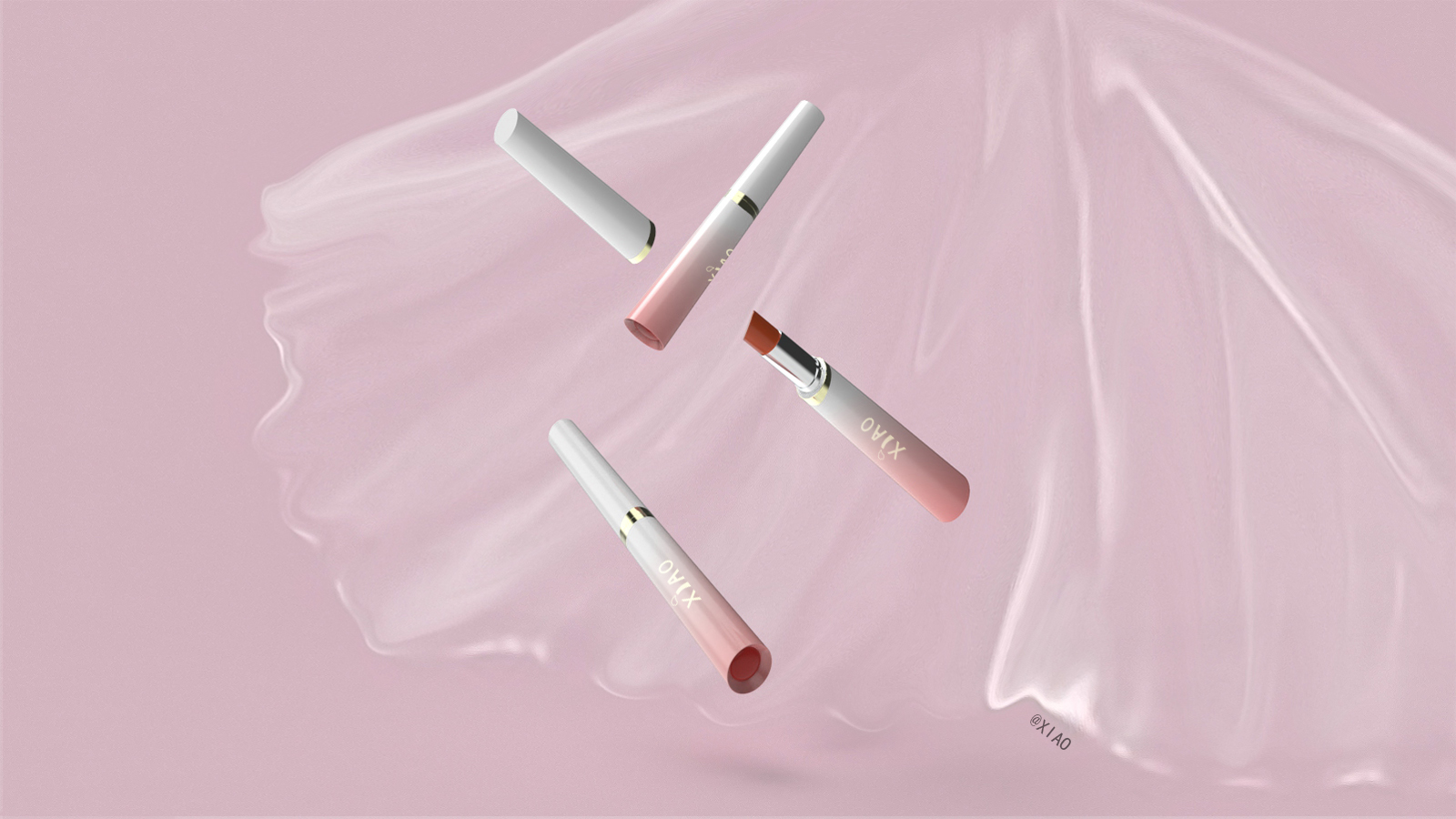 Makeup design, lipstick，Simple, gradual change，