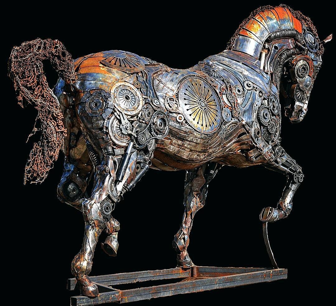 environment protection，Sculpture，waste，Metallic materials，
