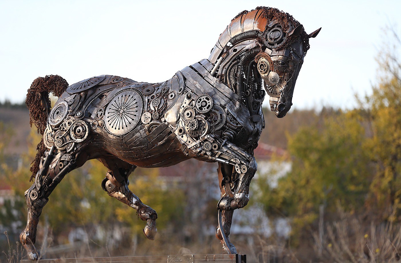 environment protection，Sculpture，waste，Metallic materials，