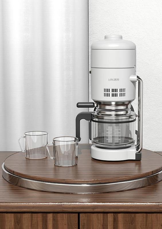 Coffee machine effect rendering，Coffee machine，Kitchen appliances，product design，Rendered Effects ，small home appliances，industrial design，