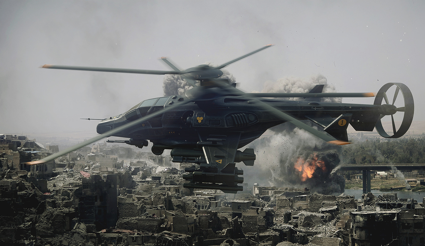 军用直升机，3d模型，建模合成，渲染，