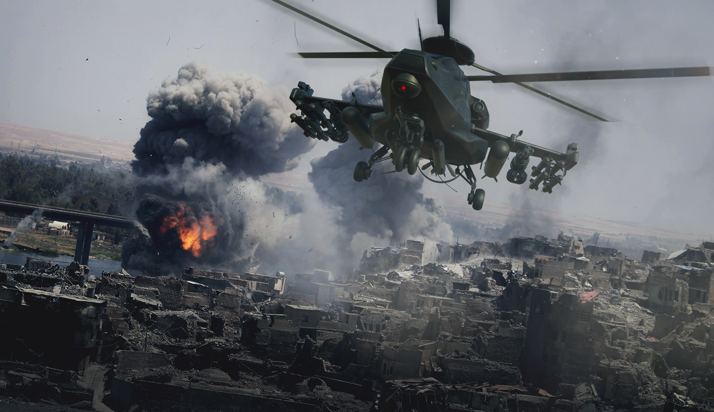 service helicopter，3D model，Modeling synthesis，Render，