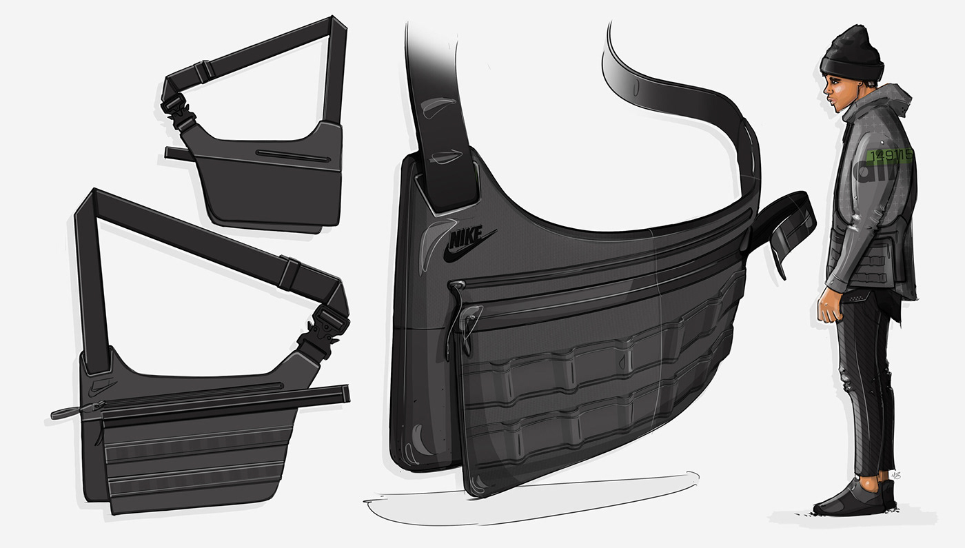 Nike，Inclined shoulder bag，Appearance design，Cool，