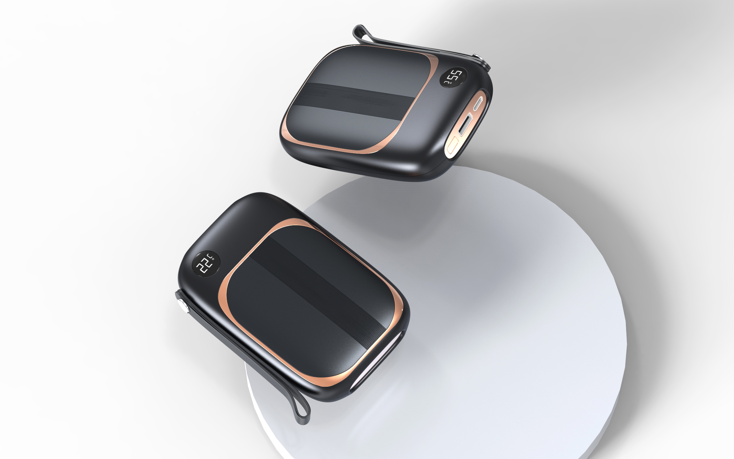 Hand warmers, charging treasures, exterior design, structural design，