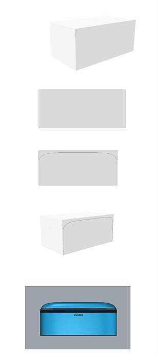 Body block, tissue box, modeling analysis, design process，