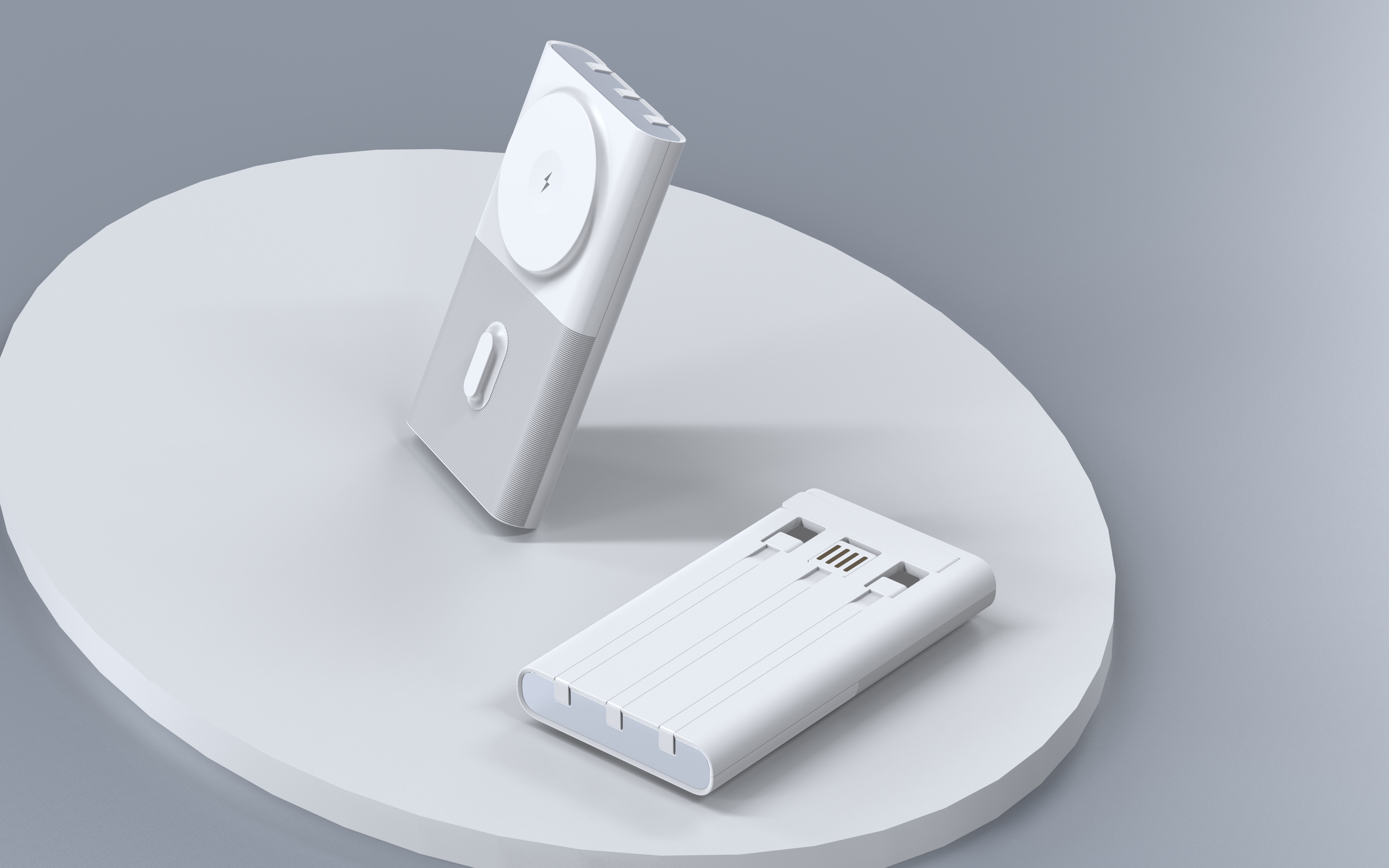 Magnetic charging treasure, appearance design, structural design，