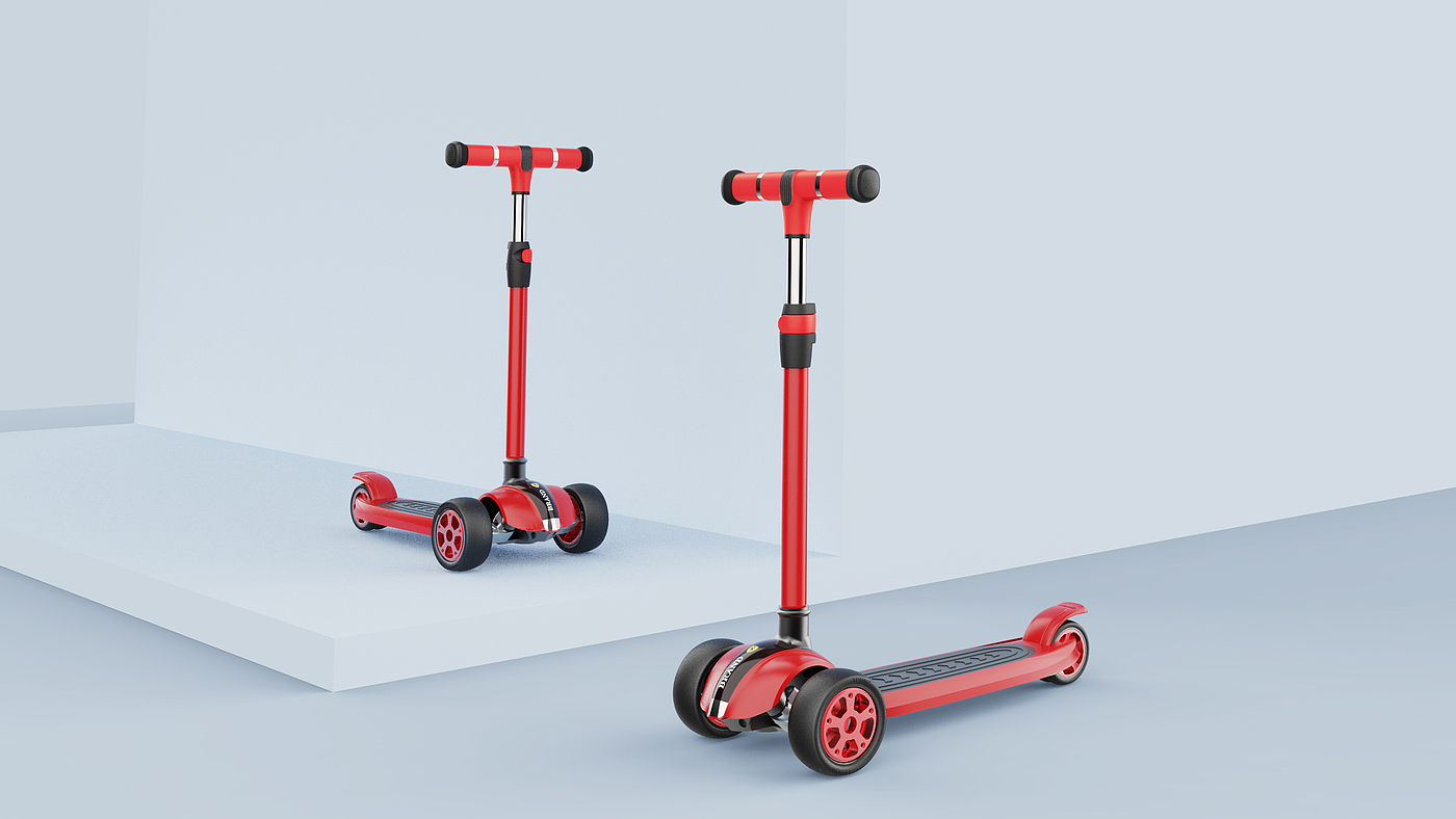 product design，Children，vehicle，Children's scooters，