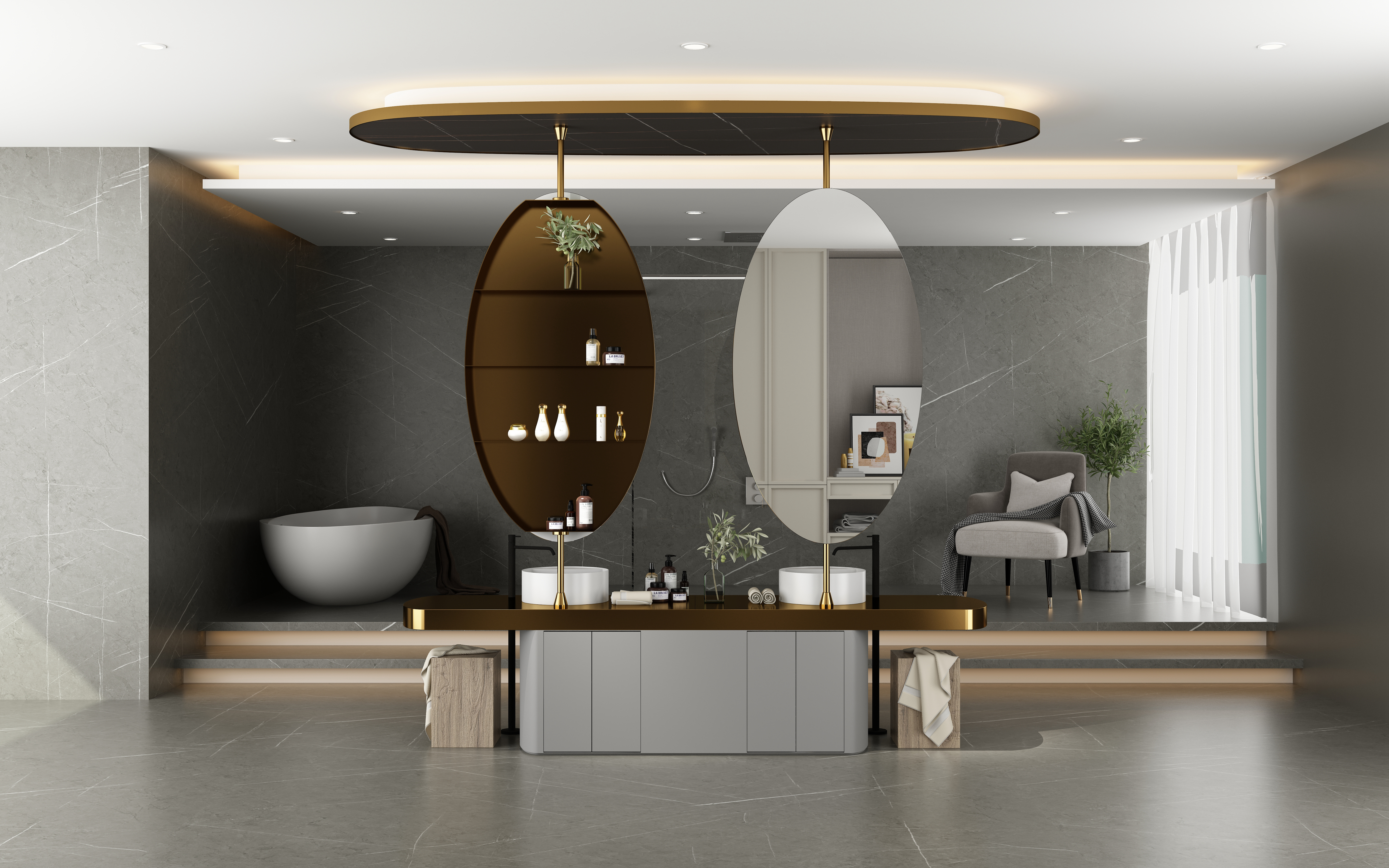 Bathroom cabinet，Bathroom furniture，product design，stainless steel，Wash basin，Light luxury，Stainless steel bathroom cabinet，noble，