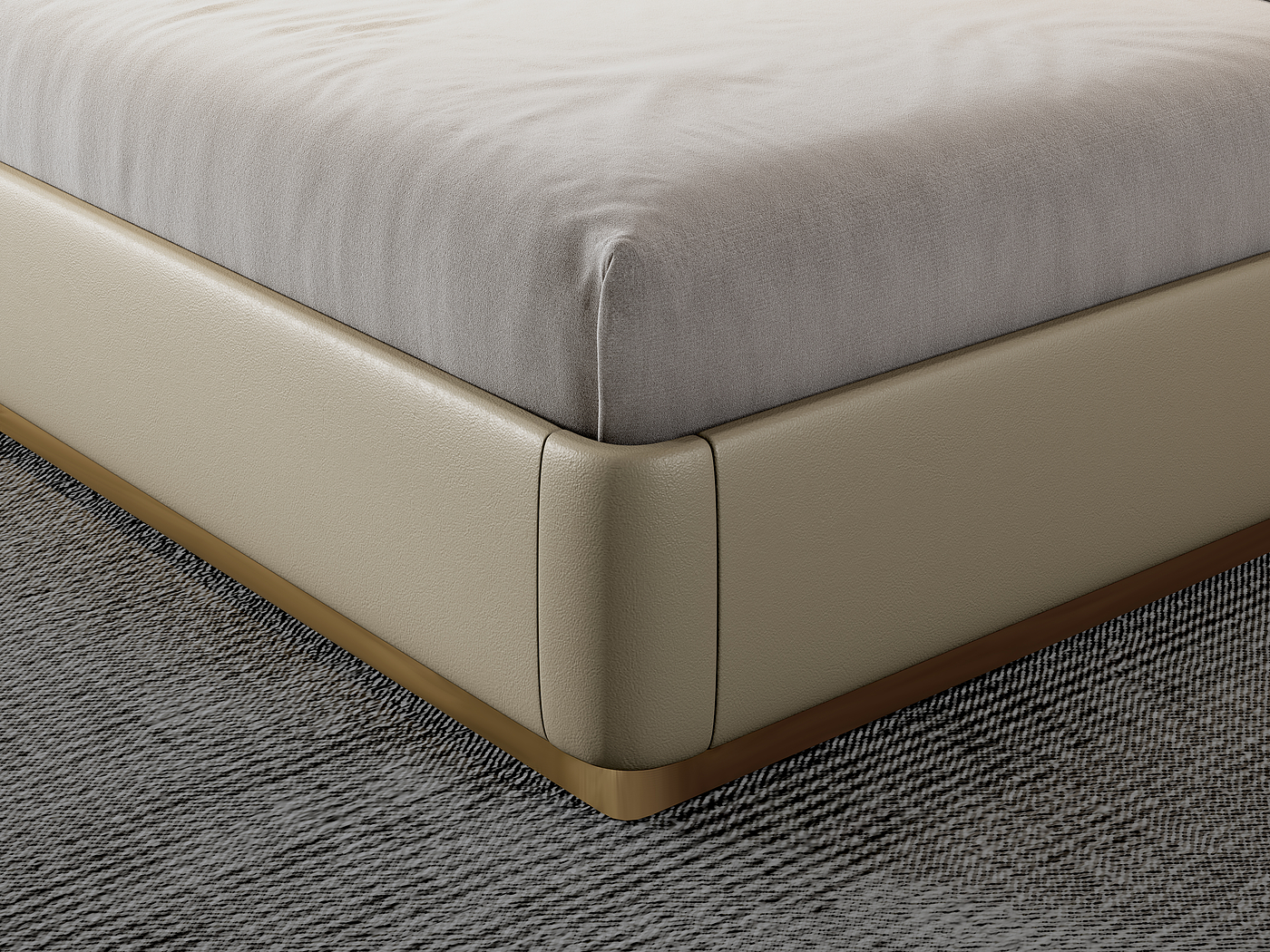 Bed，Render，bedside cupboard，bedroom，product design，space design ，