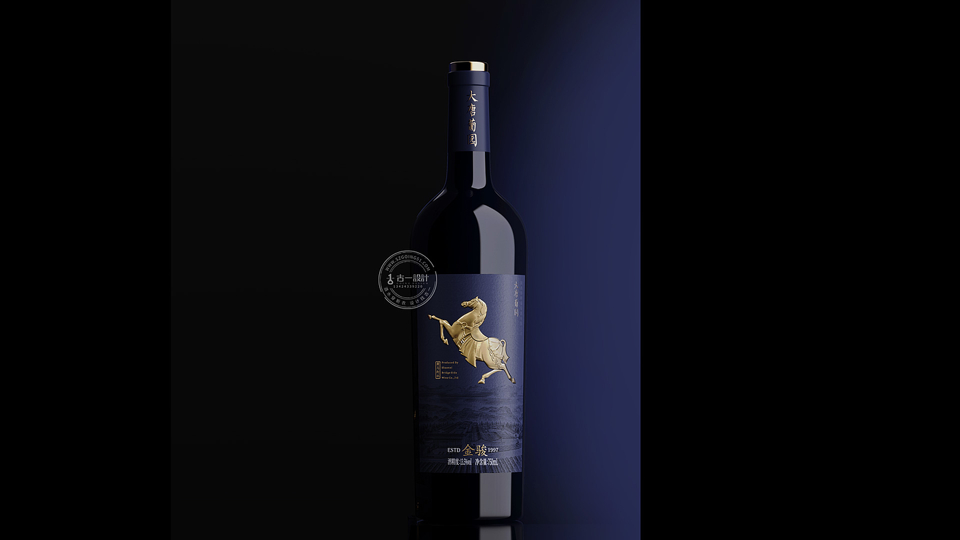 Gu Yi design，Red wine packaging design，Packaging Design of Red Wine Gift Box，Red wine label design，
