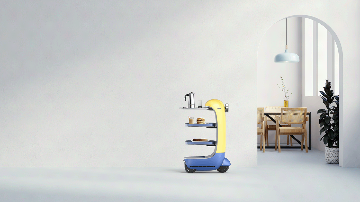 Food delivery car，Minions，product design，Appearance design，