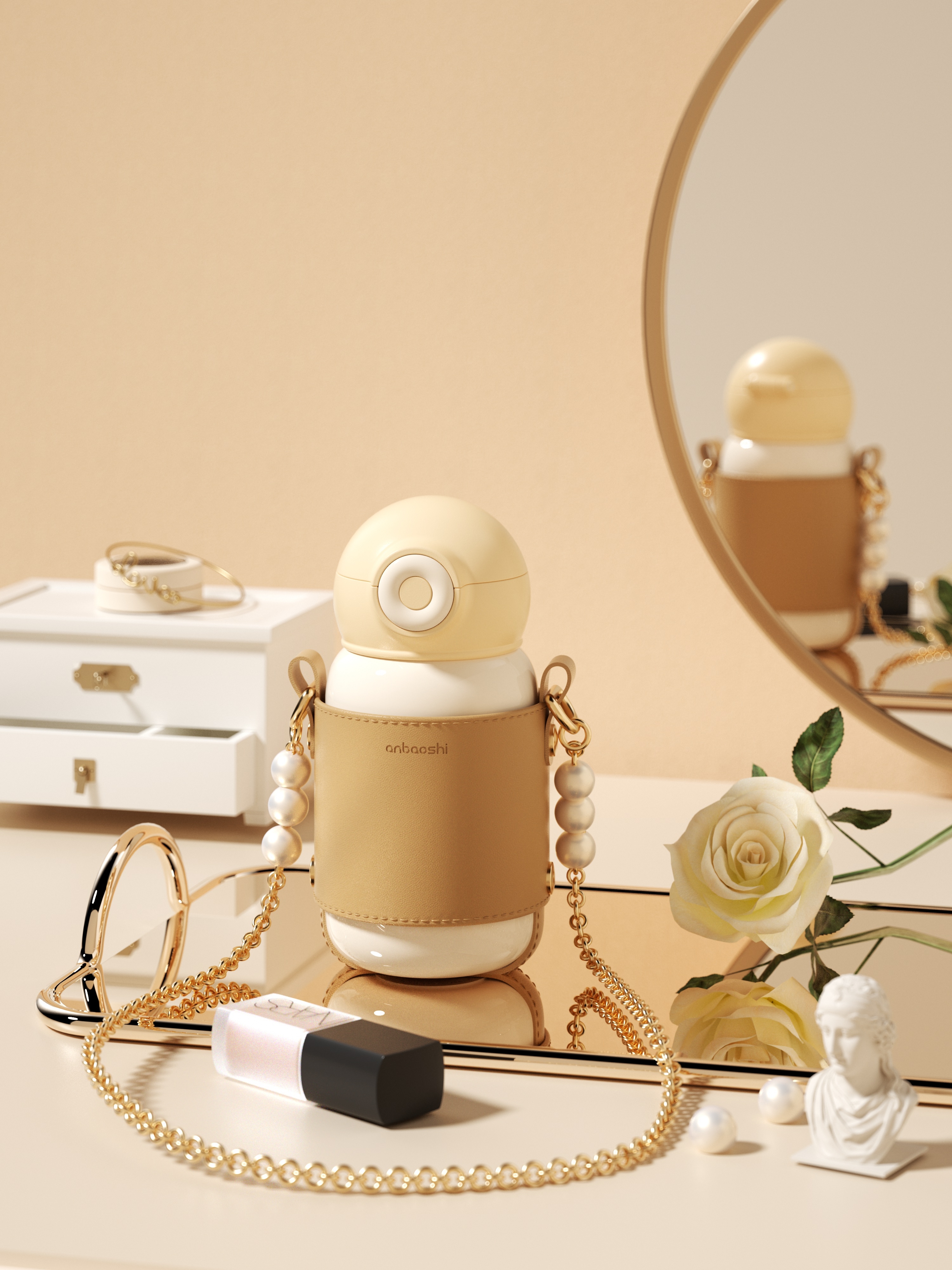 Fashion, thermos cup, winter, ladies，