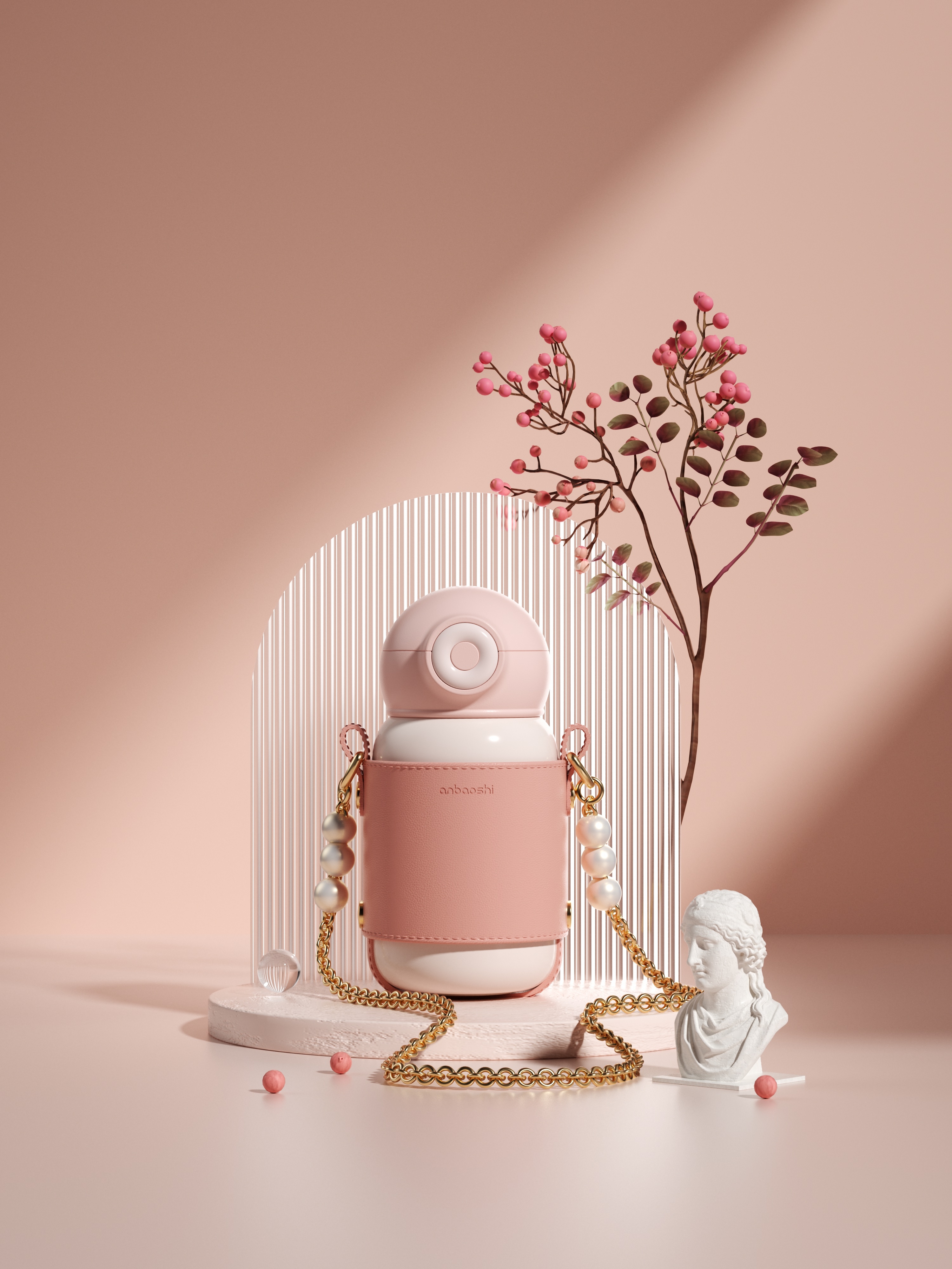 Fashion, thermos cup, winter, ladies，