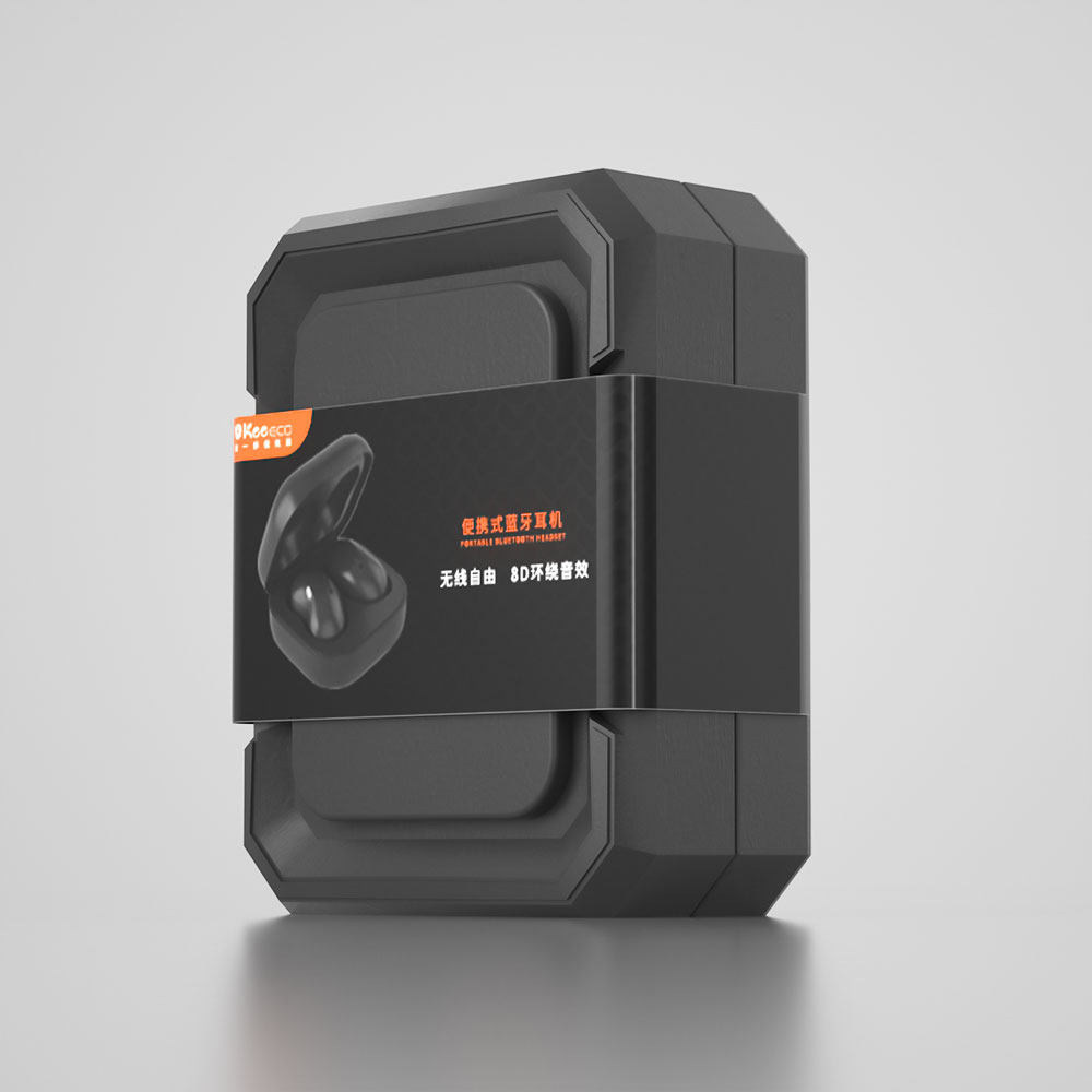 Earphone packaging，Paper-plastic packaging design，Class 3C packaging，3c，Sense of science and technology，