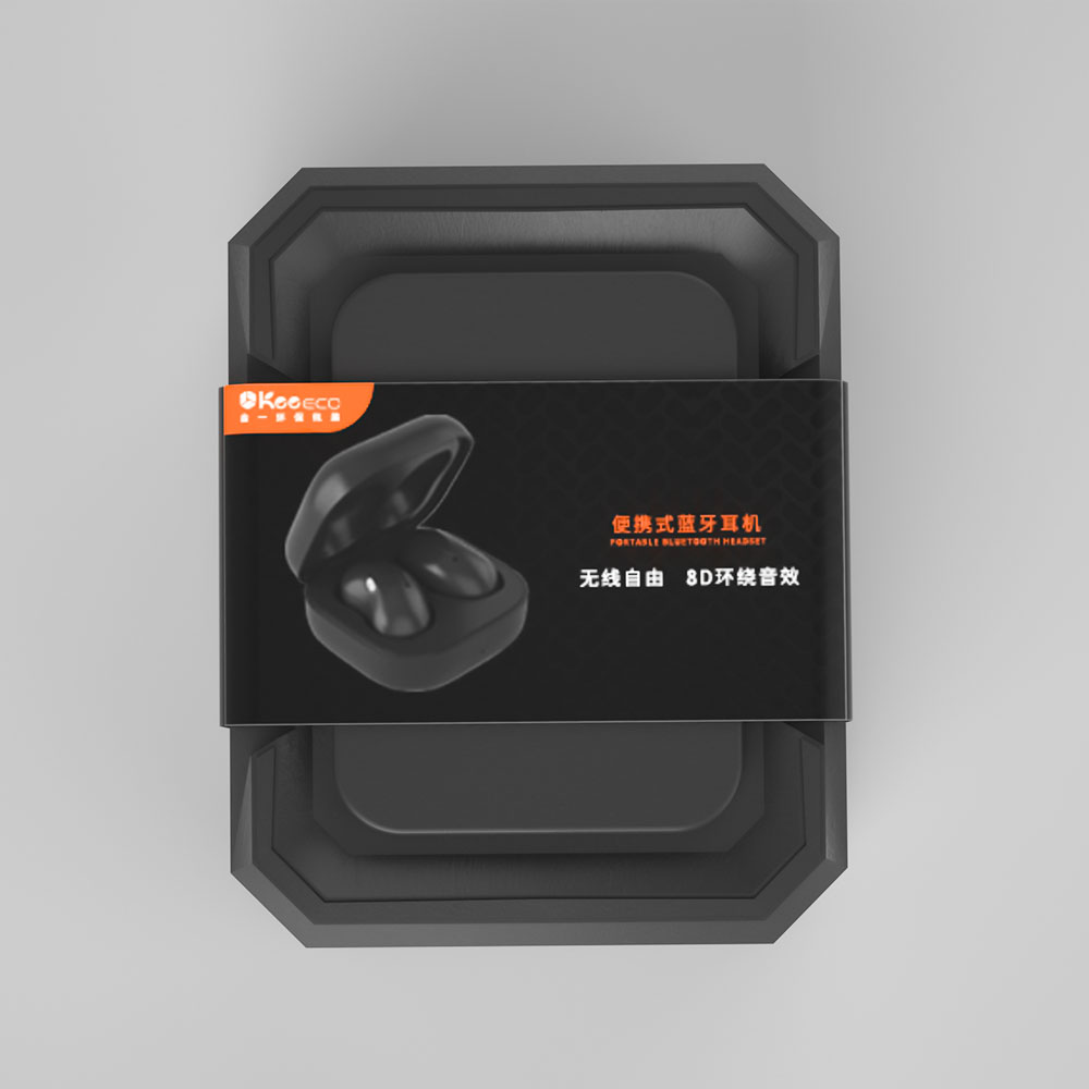 Earphone packaging，Paper-plastic packaging design，Class 3C packaging，3c，Sense of science and technology，