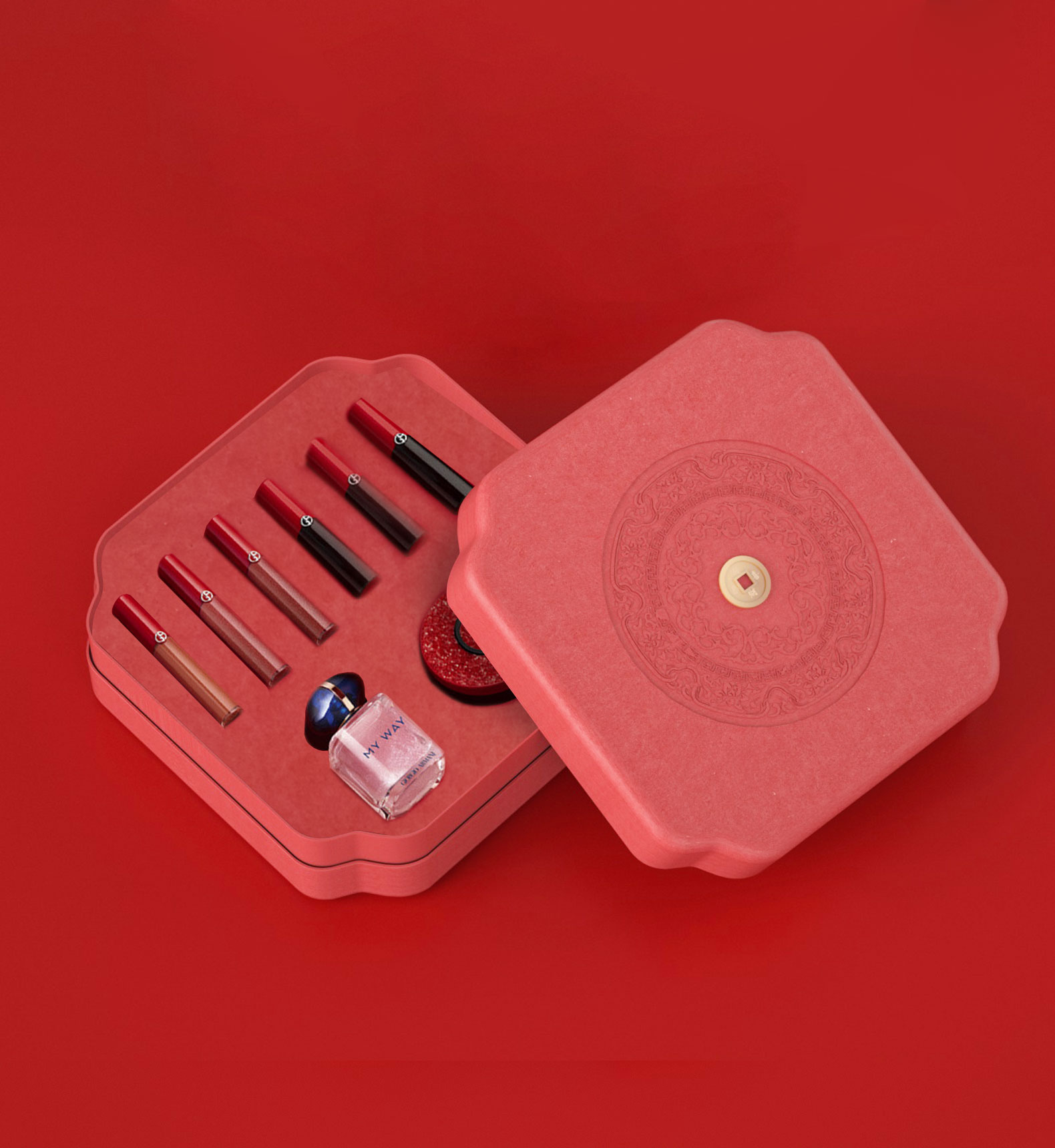 felicitous wish of making money，New Year gift box，New Year's Packaging Gift Box，packing，New Year brocade box，