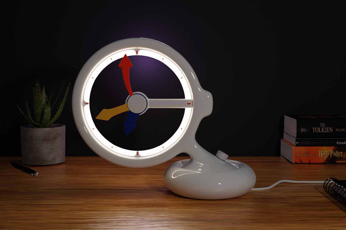 Clock，Night light，decorate，leisure time，lamps and lanterns，lighting，Simplicity，Desk lamp，