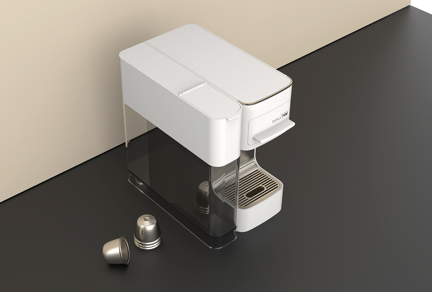 Coffee machine，product design，3D modeling，innovate，millow，