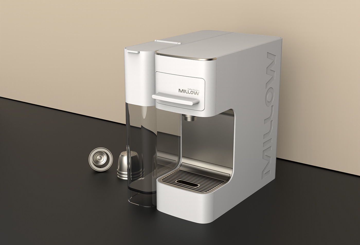 Coffee machine，product design，3D modeling，innovate，millow，