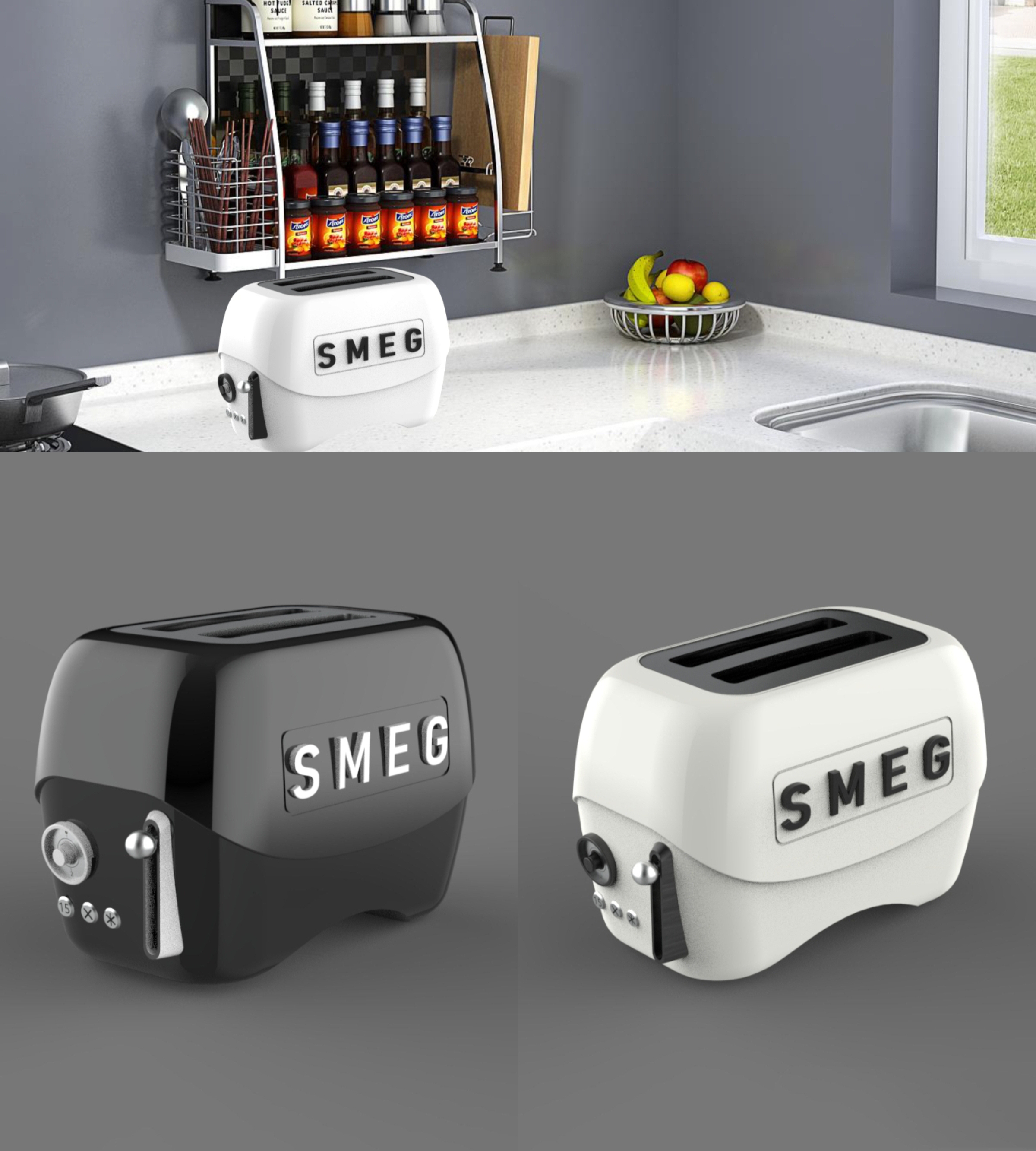 Industrial design, modeling design, bread maker, block modeling，