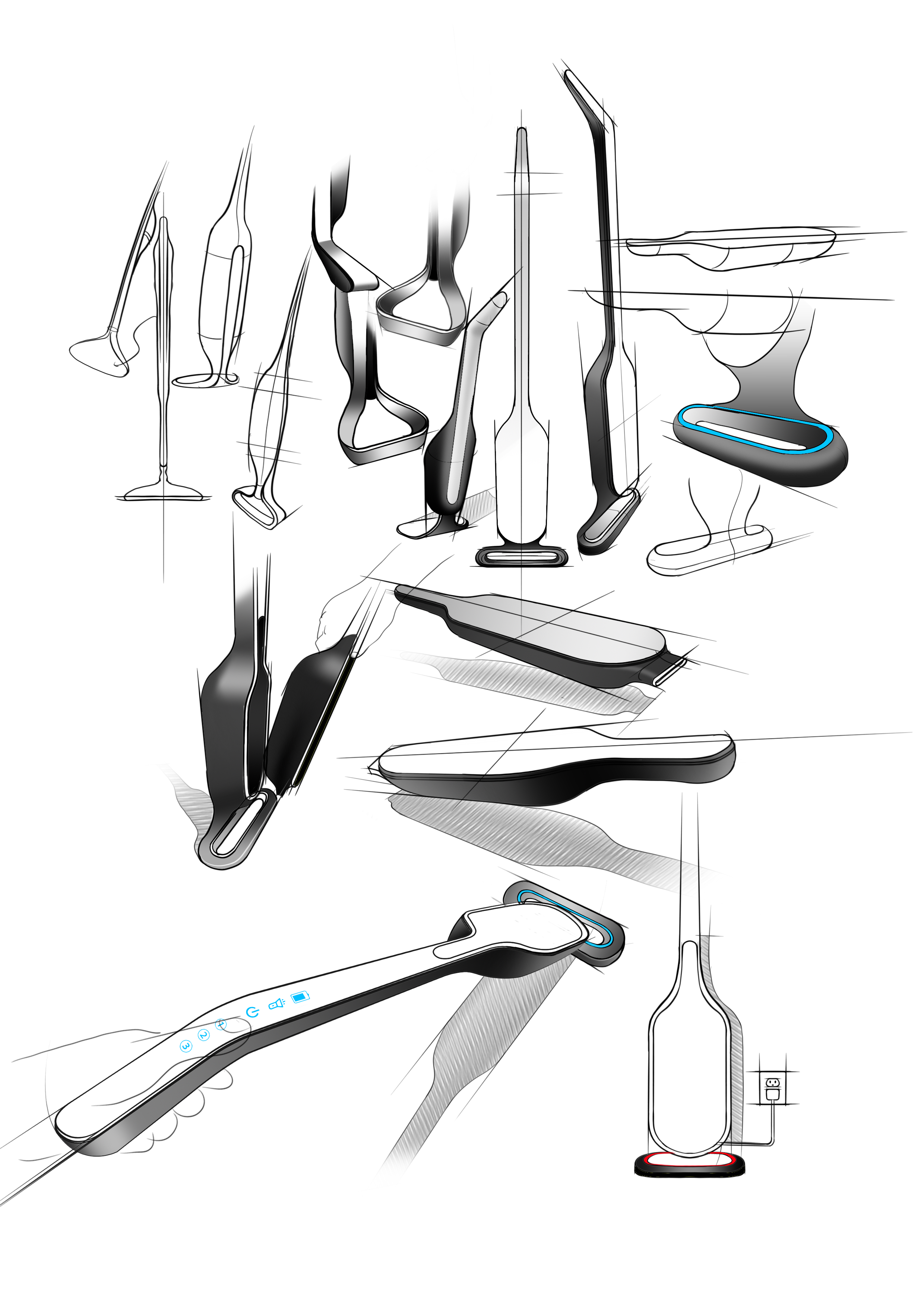 Appearance design，industrial design，Appearance design，Vacuum cleaner，Modeling scheme，Hand drawn，Ubee ，Line，