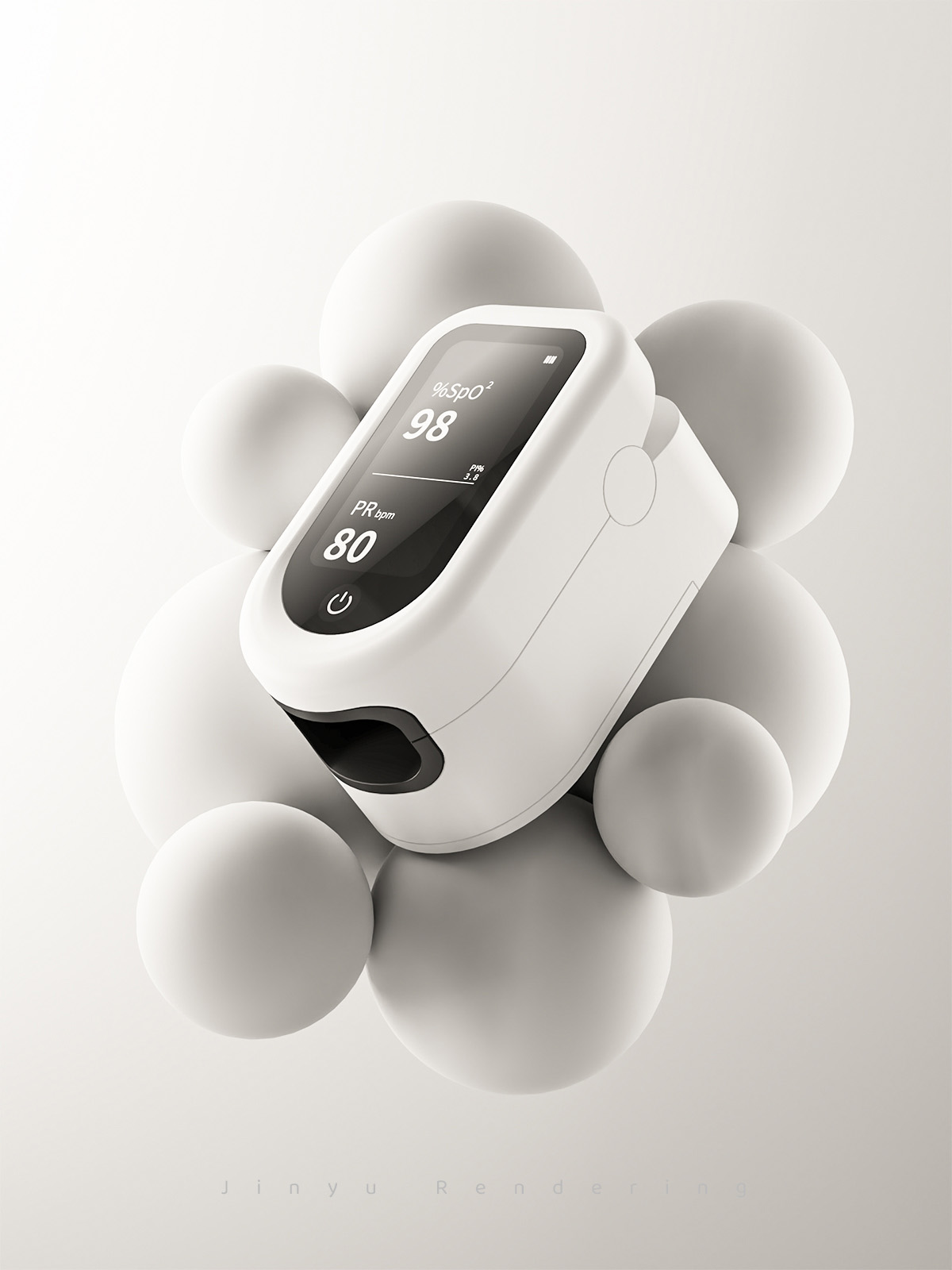 Medical products，Finger clip oximeter，product design，