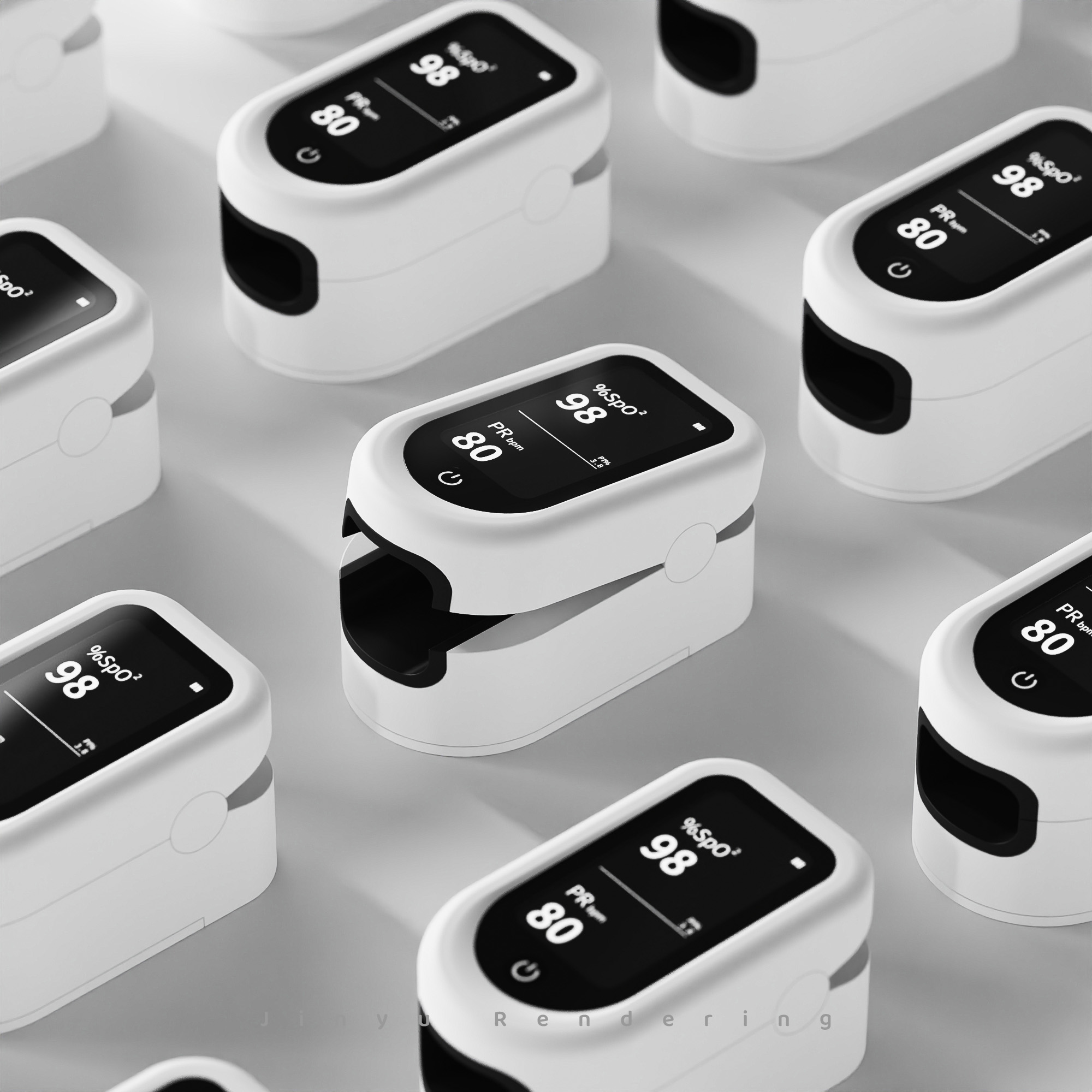 Medical products，Finger clip oximeter，product design，