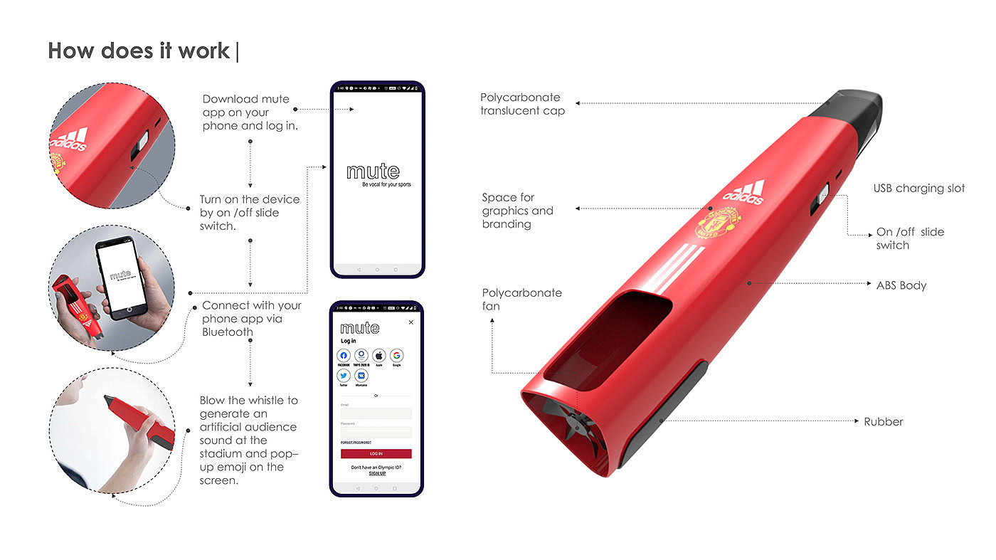 product design，Appearance design，Adidas，whistle，Referee whistle，