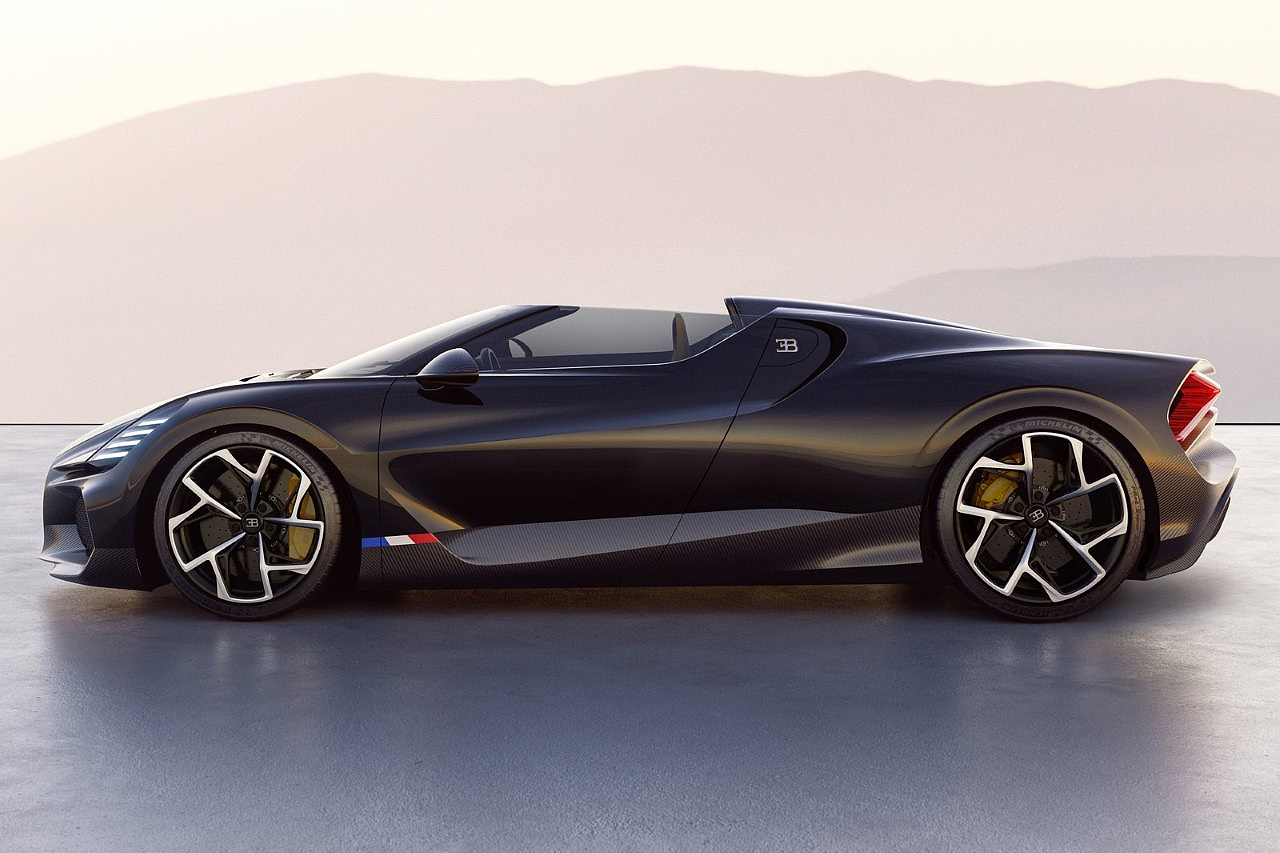 Roadster，Bugatti，Appearance design，W16 engine，