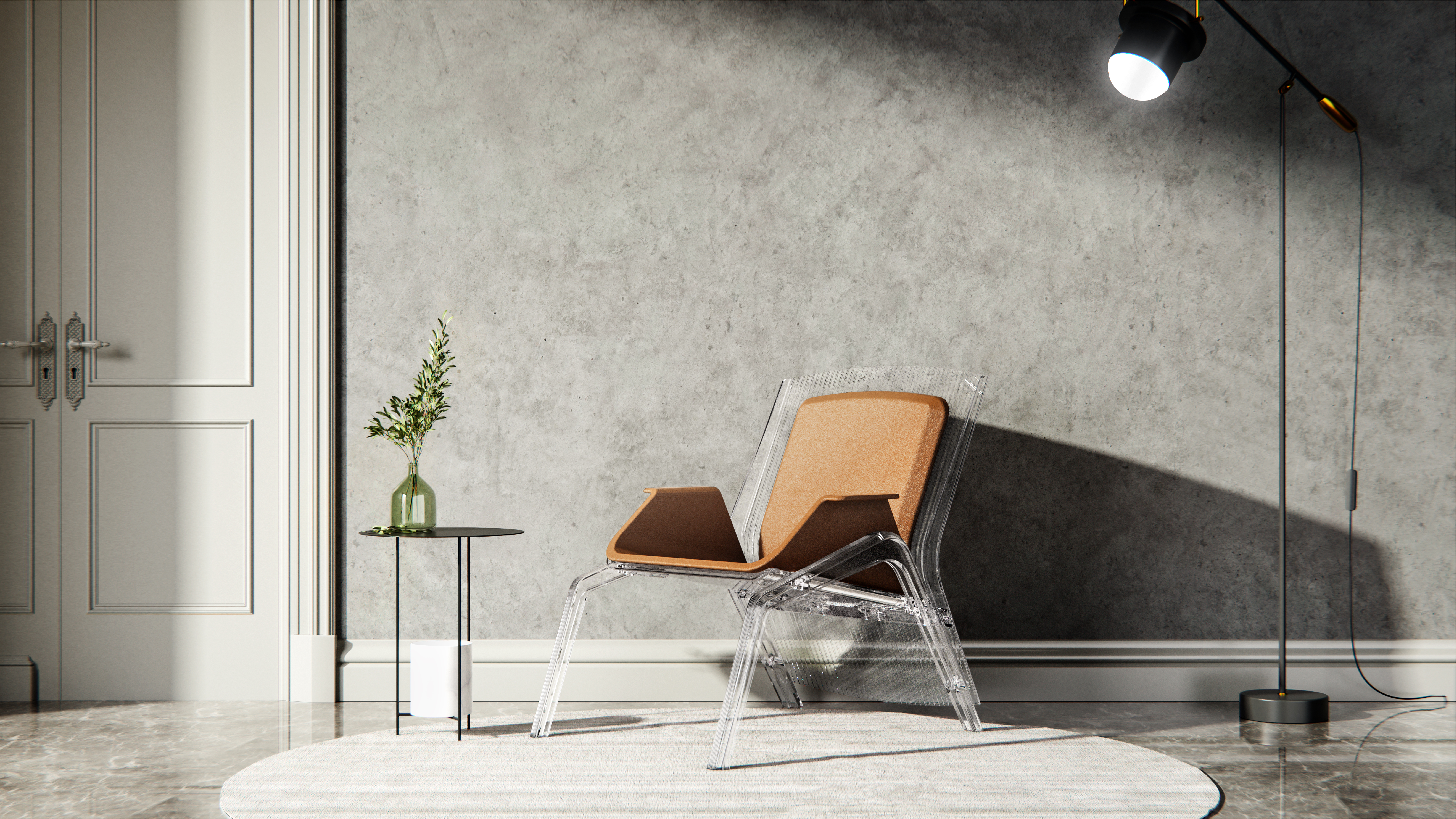 chair，sofa，Acrylic，indoor，Northern Europe，Minimalist，Cushion，Lazy sofa，