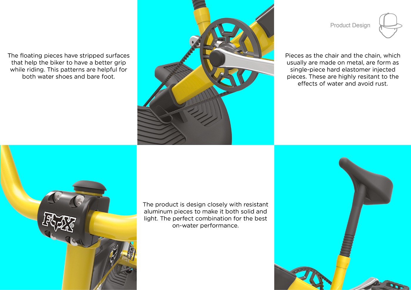 Bicycle，water，acrobatics，motion，