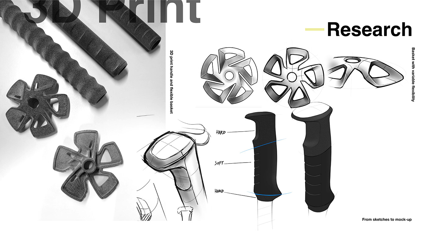 Freeride Poles，Ski pole，Walking stick，Telescopic，