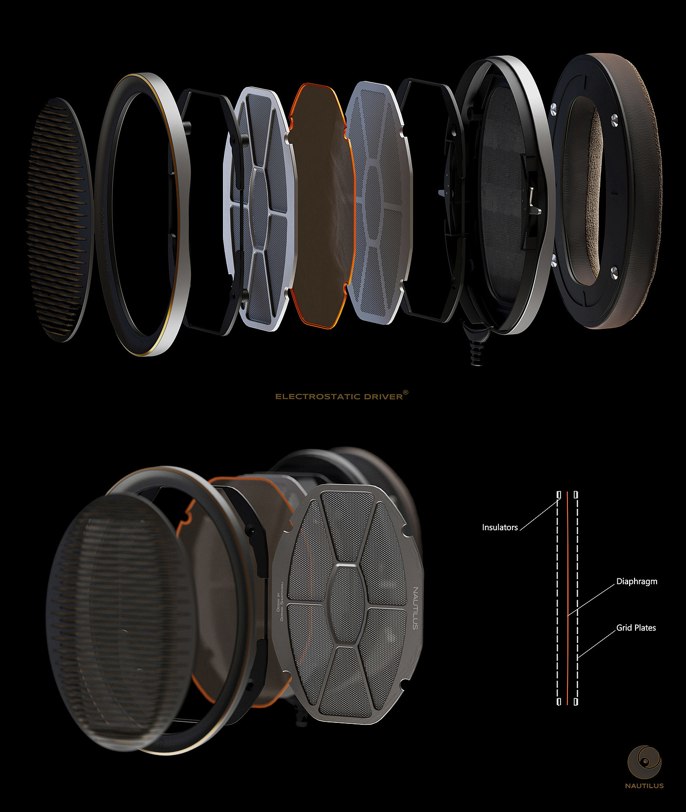 headset，headphone，conceptual design，Nautilus，