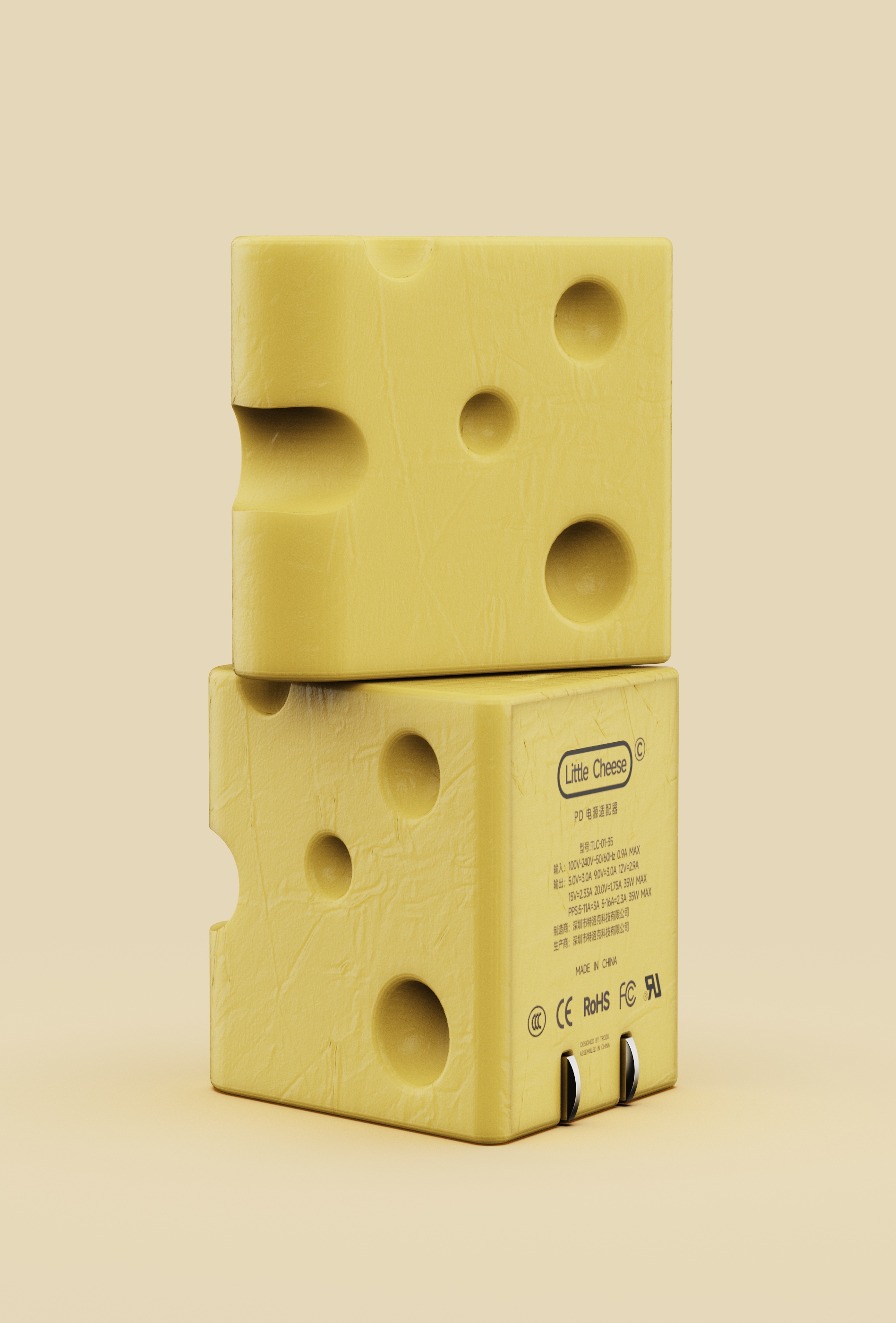 PD power supply，Charging head，Adapter，objectification of person，Fast charging，Lovely wind，cheese，