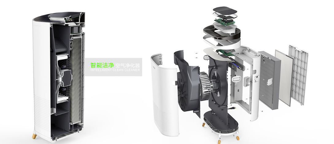 epidemic situation，air cleaner，Beijing design company，Original works，industrial design，product design，Prototype of hand board，Structural design，