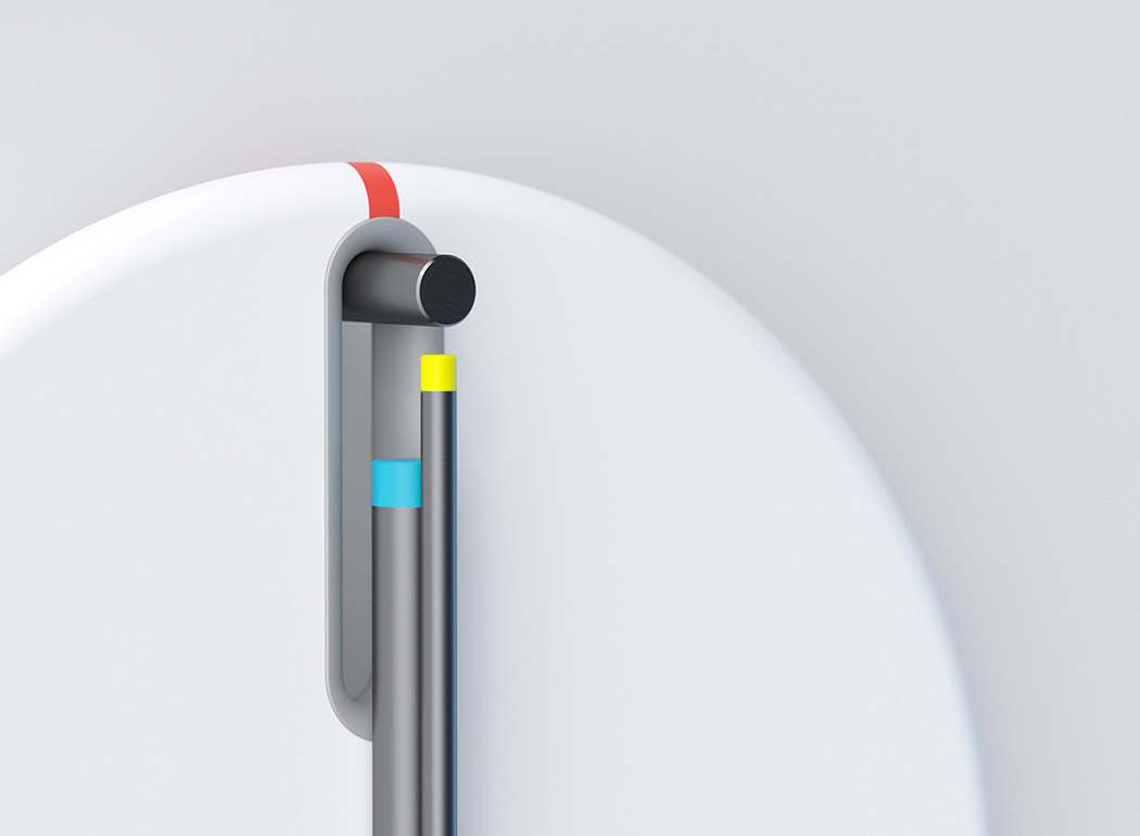 Clock，white，Automatic design，product design，